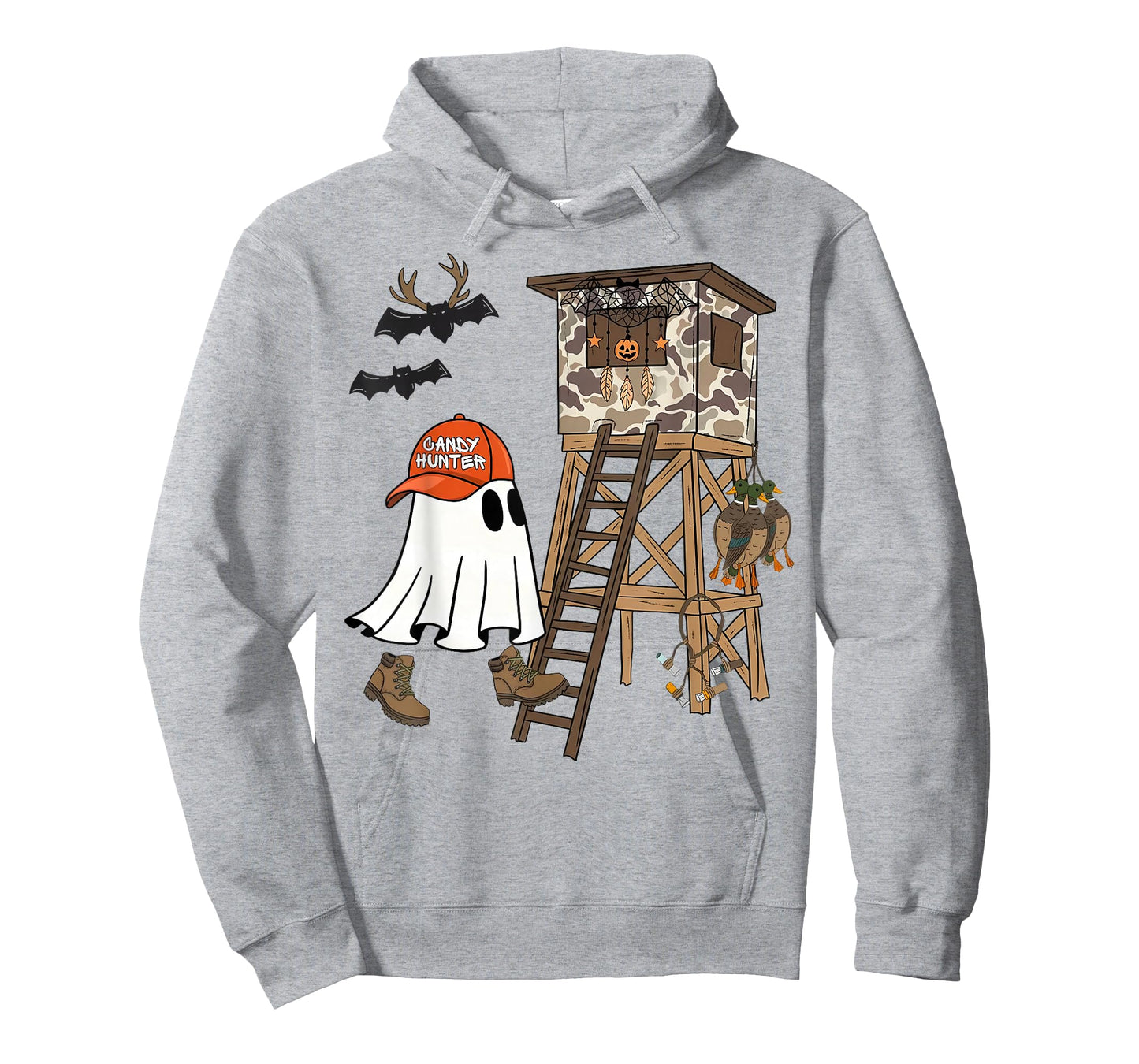 Candy Hunter Camo Ghost Boys Halloween Deer Duck Hunting T-Shirt