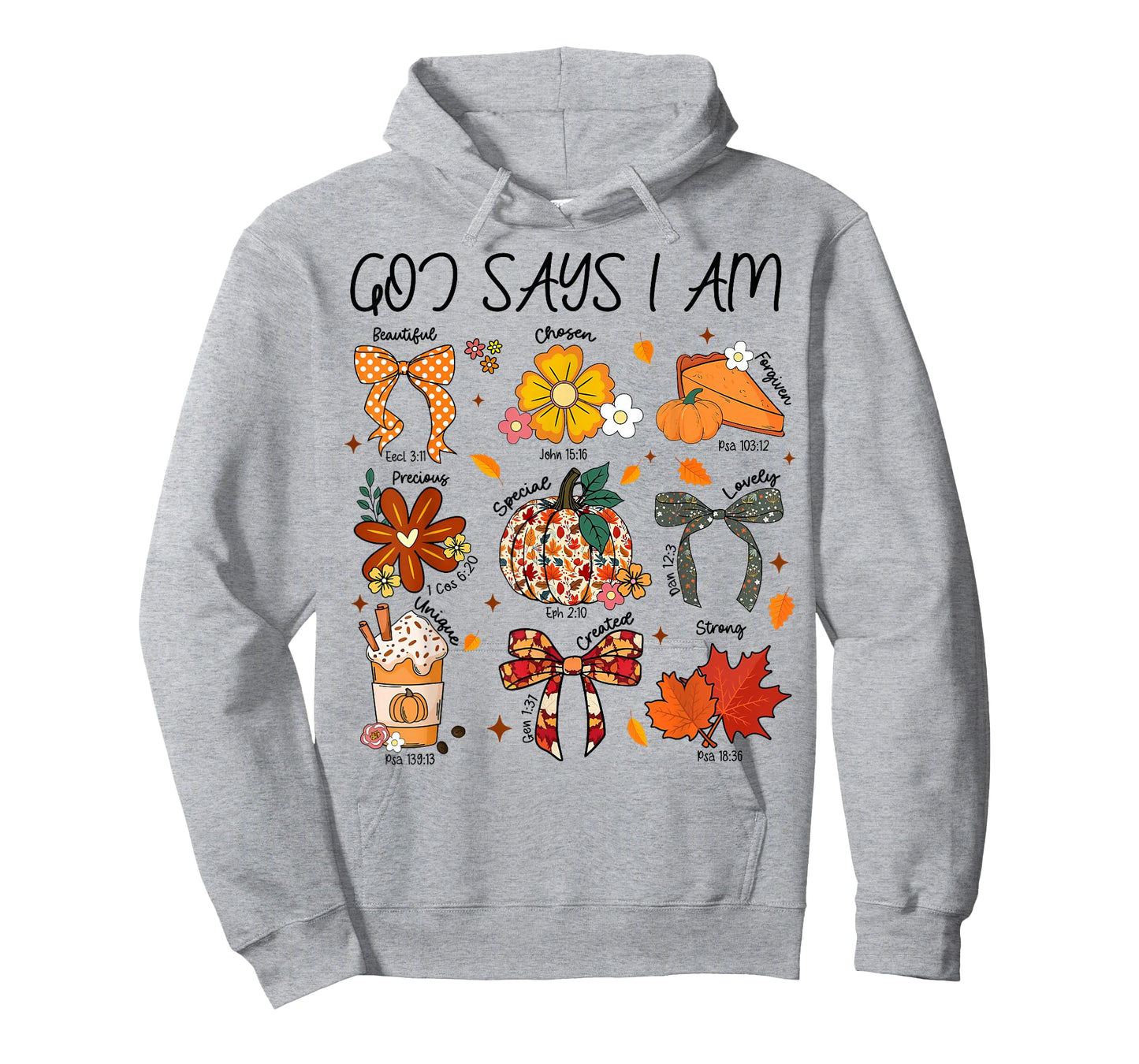God Says I Am Fall Vibes Autumn Christian Women Men Kids T-Shirt