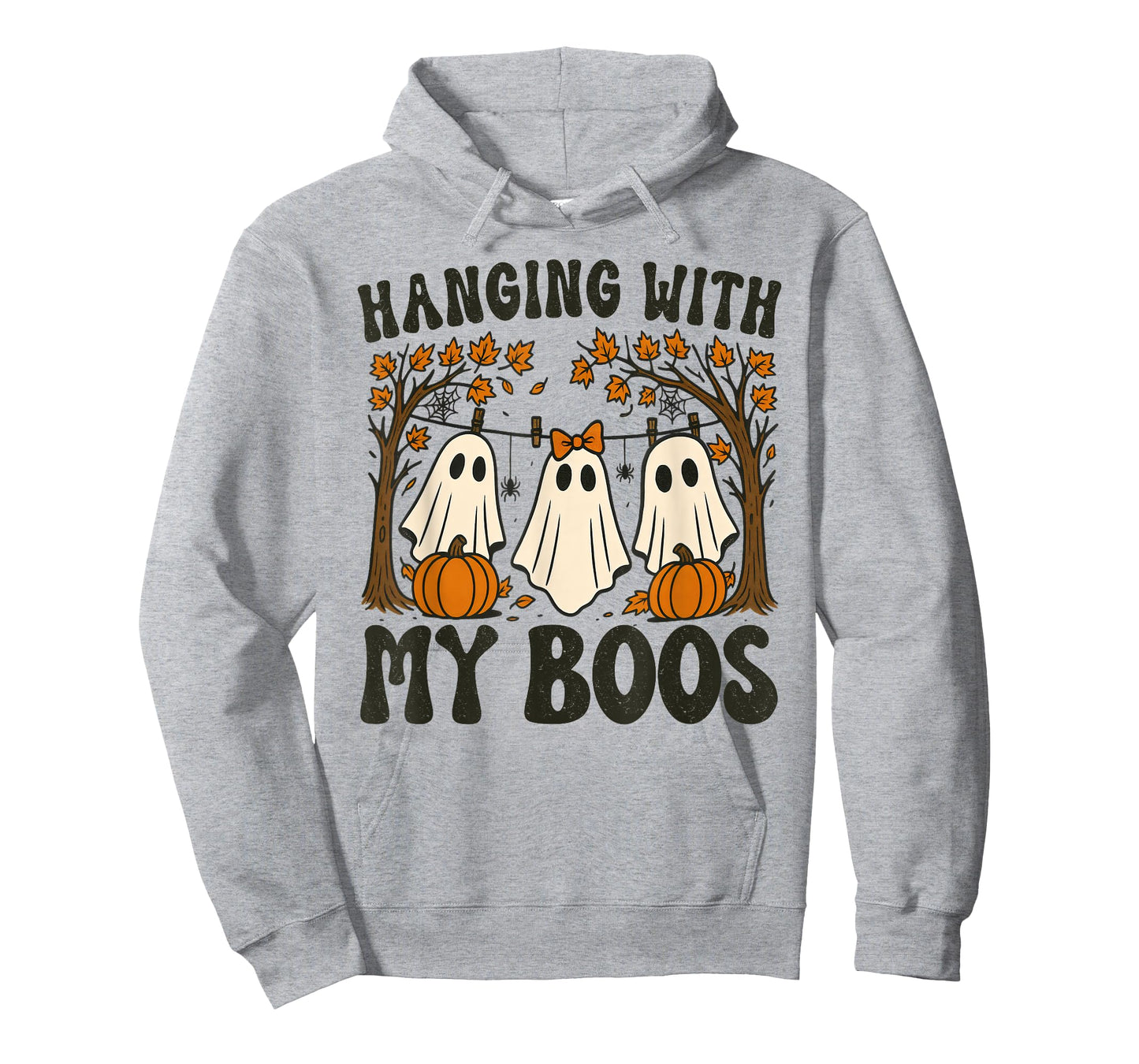 Hanging With My Boos Cute Ghost Halloween Preppy Spooky Fall T-Shirt