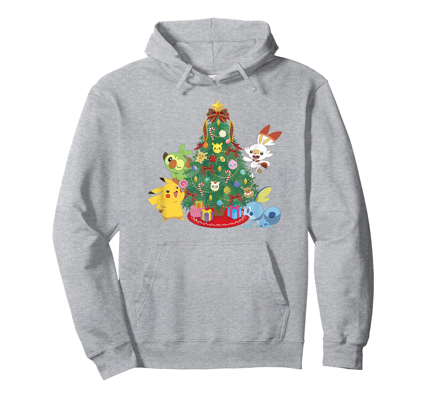 Pokémon Christmas Group Shot Decorating The Tree T-Shirt