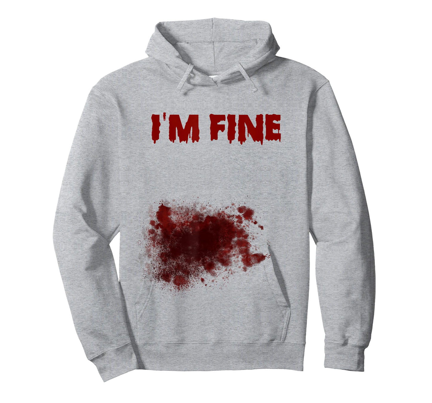 I'm Fine Bloody Zombie Bite Scary Halloween Costume T-Shirt