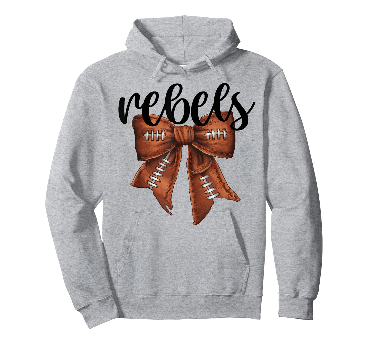 Rebels Football Bow School Spirit Team Mascot Game Night T-Shirt