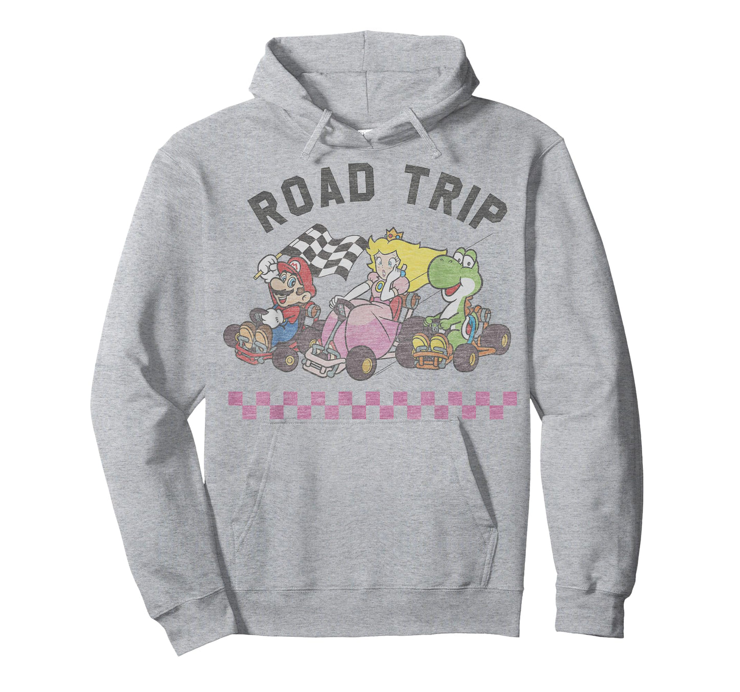 Mario Kart Road Trip Mario Peach Yoshi Trio Vintage T-Shirt