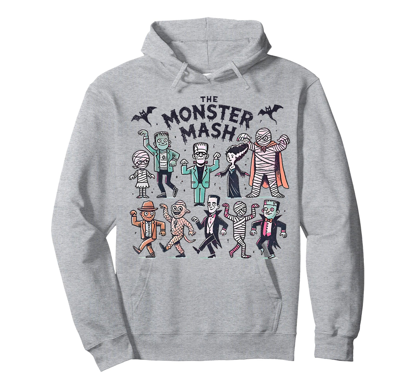 Monster Mash Spooky Season Halloween Mummy Witch Vampire T-Shirt