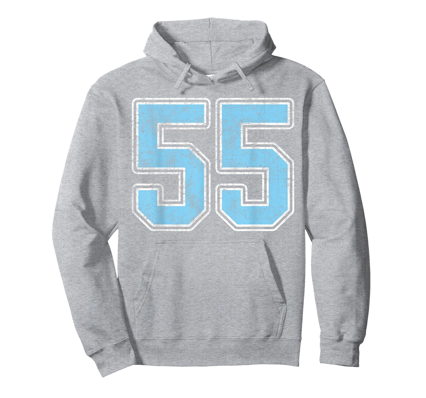 Baby Blue White Number 55 Jersey Player Uniform #55 T-Shirt