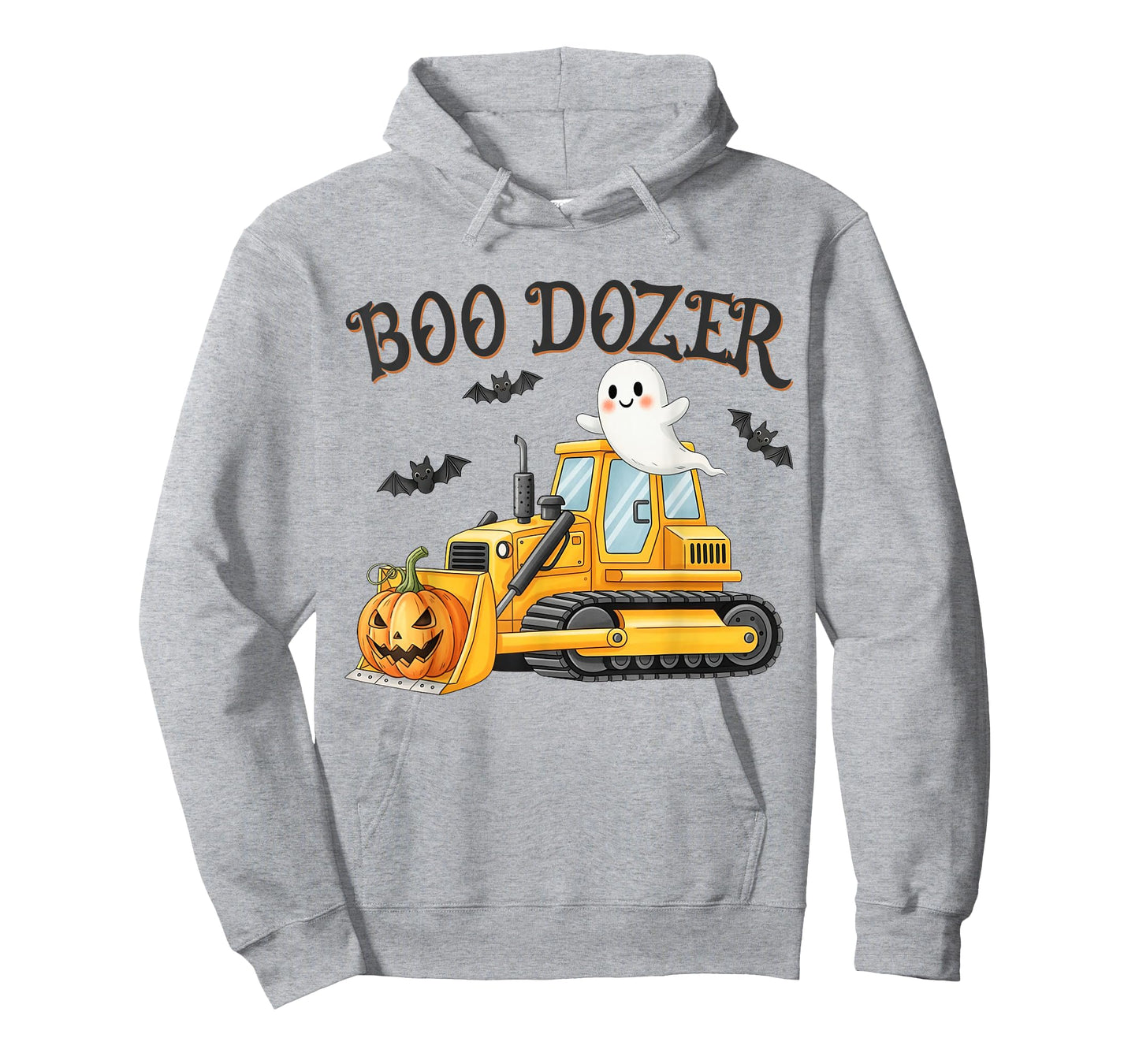 Boo Dozer Construction Halloween Ghost Bulldozer Pumpkin Boy T-Shirt