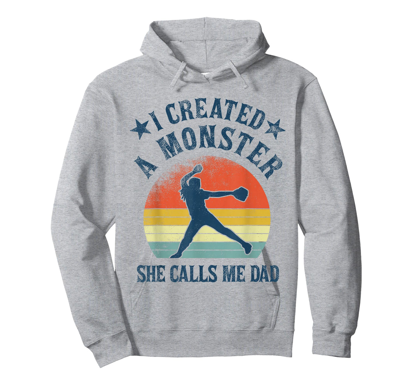 Proud Softball Dad - I created a monster she calls me dad T-Shirt