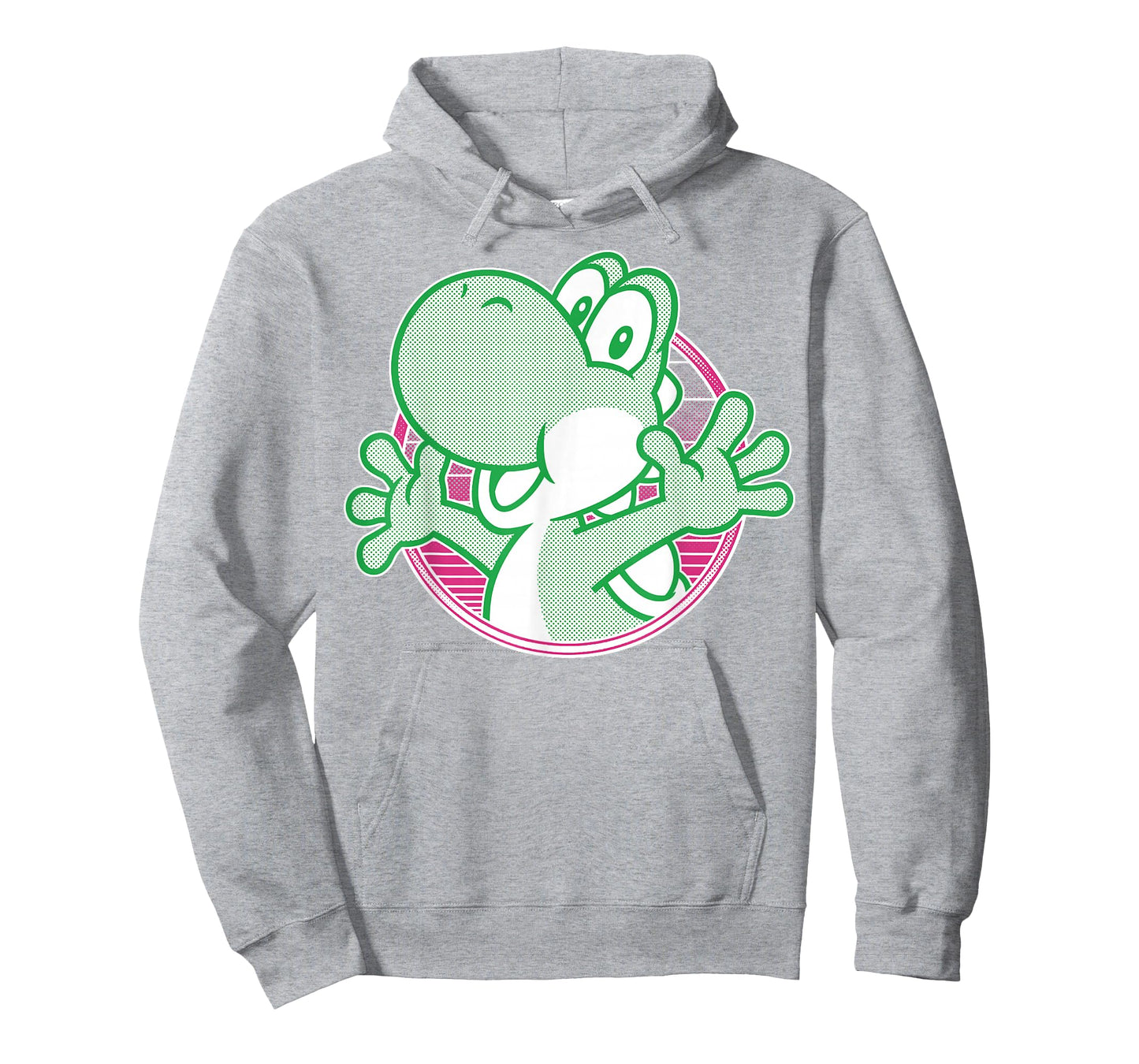 Super Mario Yoshi Neon Circle Portrait T-Shirt