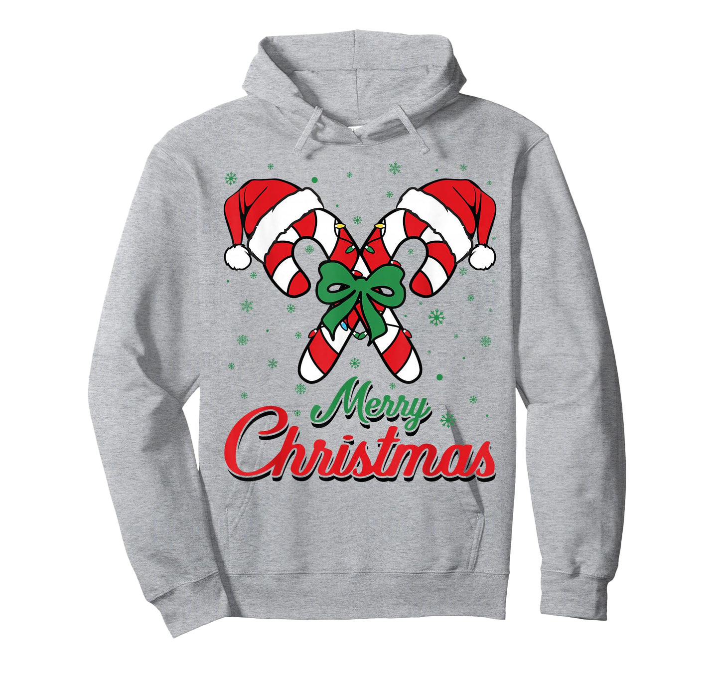 Merry Christmas Candy Cane Xmas Lights Toddlers Men Women T-Shirt