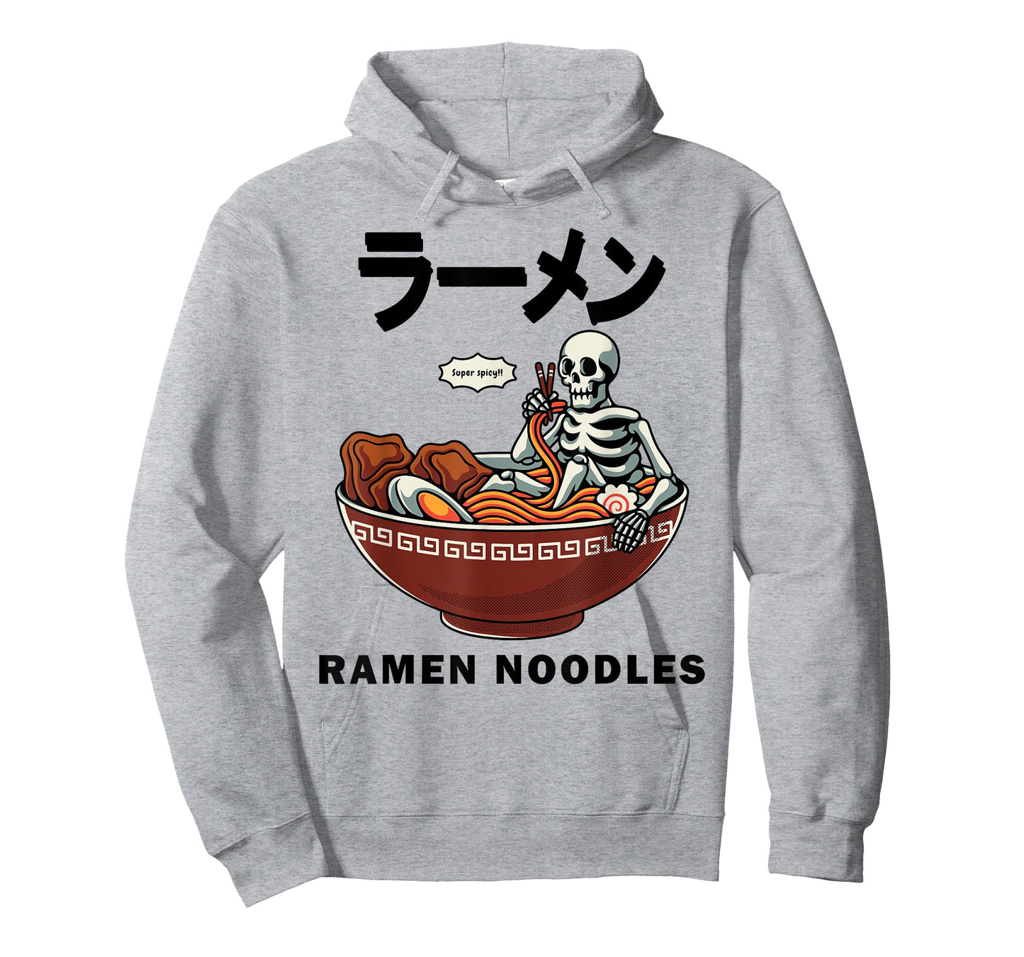 Skeleton Relaxing In A Bowl Of Ramen Funny Japanese Noodles T-Shirt