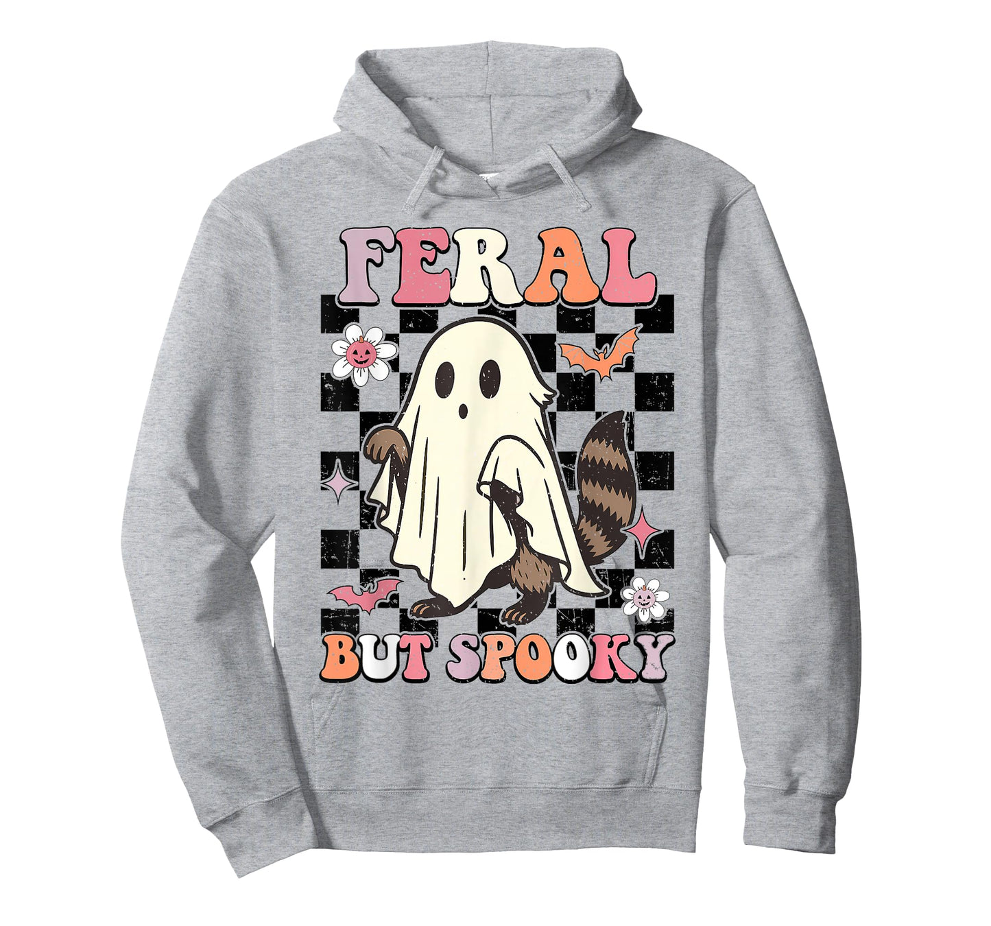 Feral But Spooky Raccoon Lover Ghost Halloween Costume T-Shirt