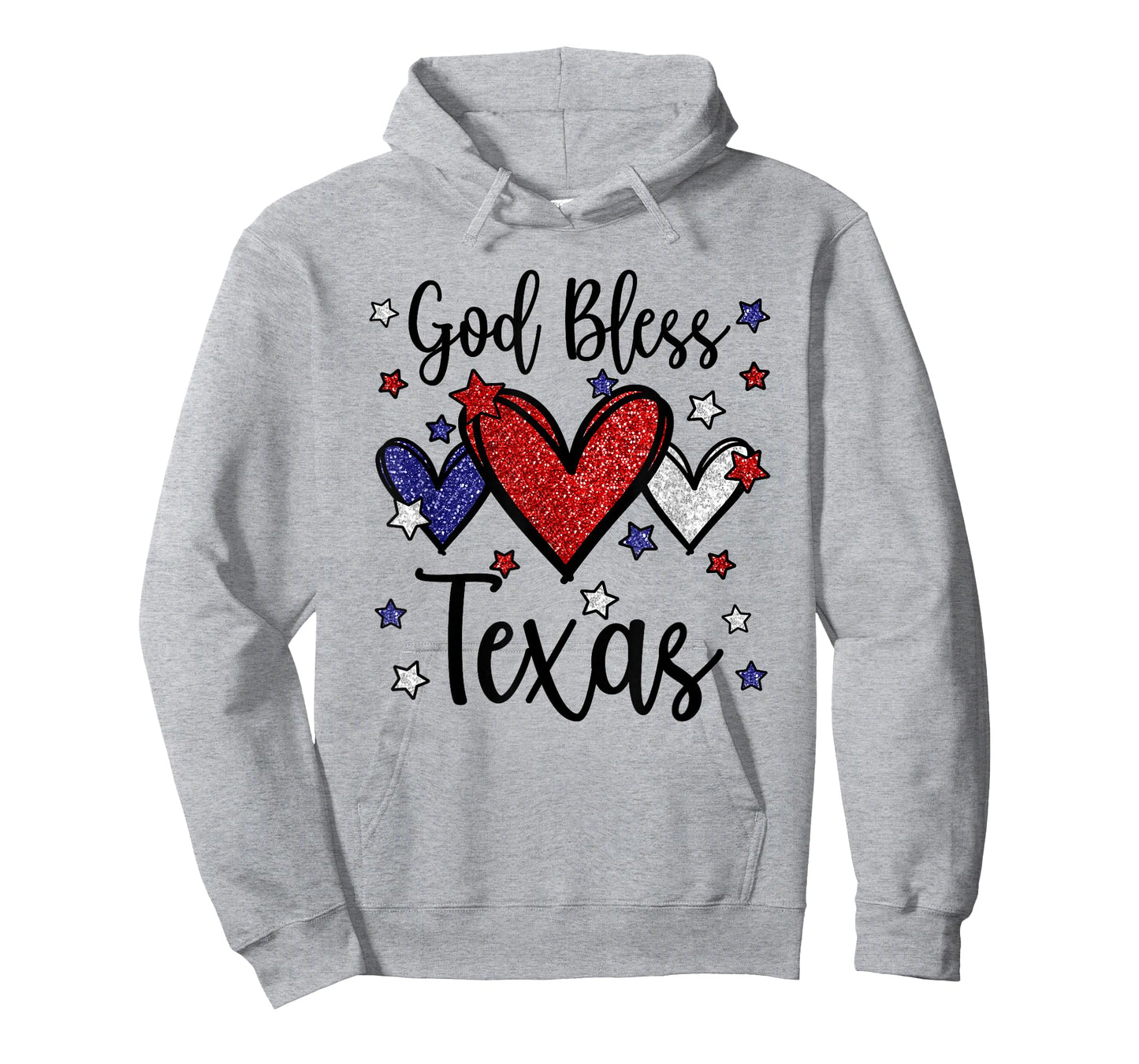 God Bless Texas Hearts For Patriotic Women & Fourth Of July T-Shirt