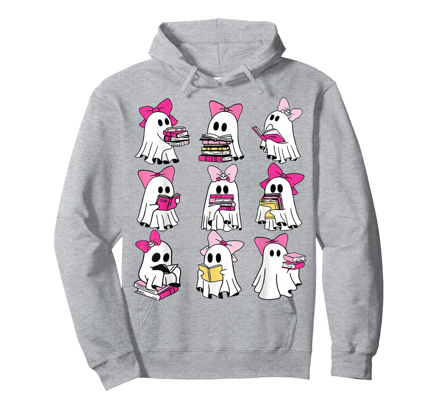 Halloween Pink Ghost Read More Books Spooky Boo Teacher Kids T-Shirt