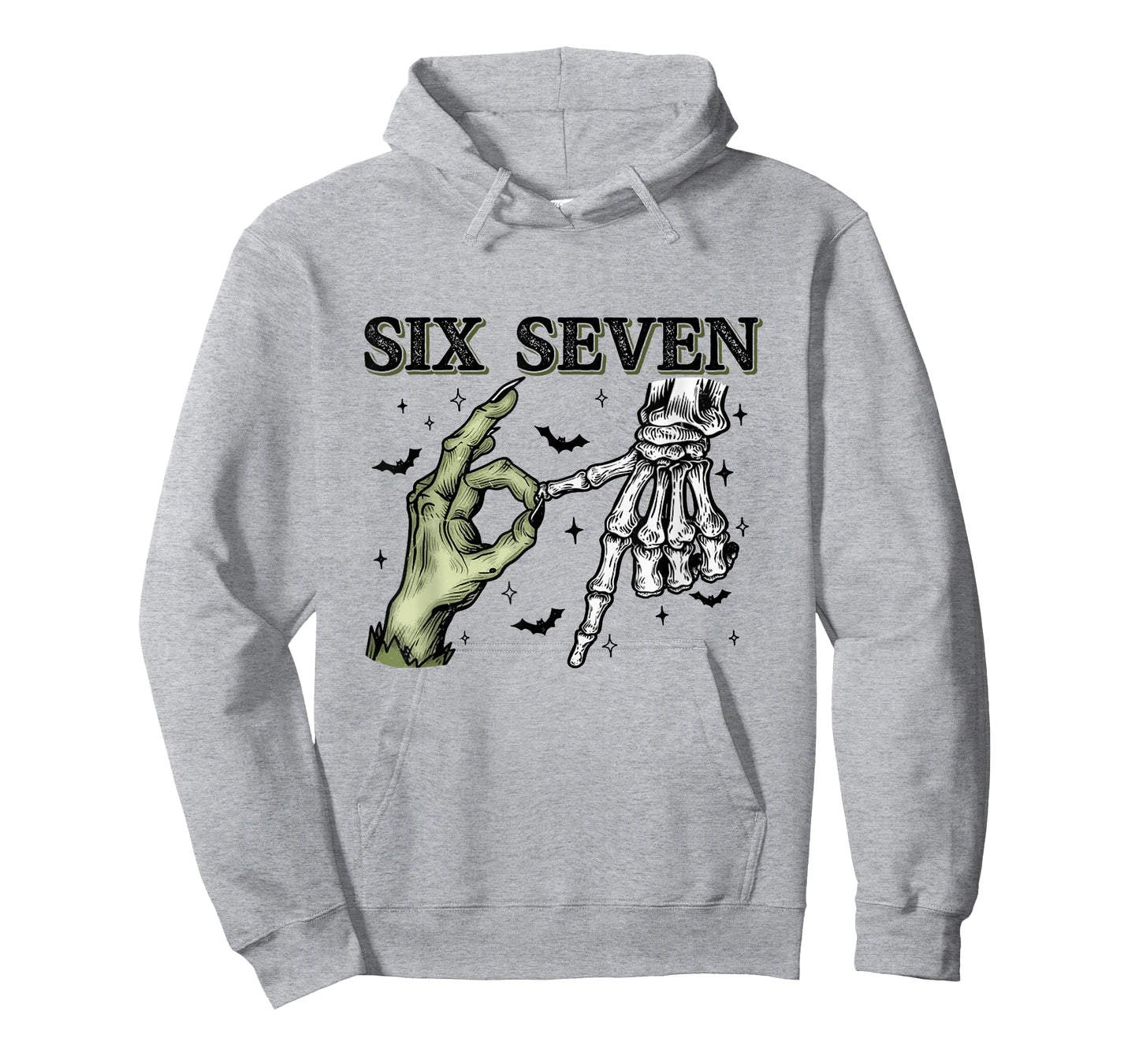 Six Seven 6 7 Halloween 67 Spooky Skeleton Monster Hands T-Shirt