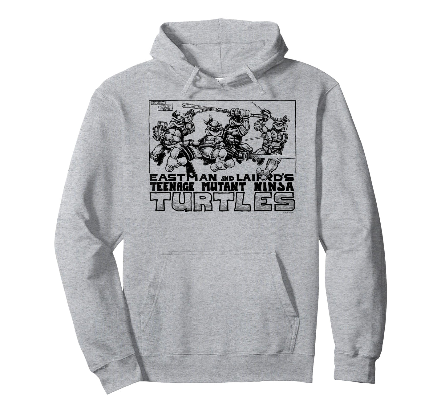 Teenage Mutant Ninja Turtles Group Action Outline Comic T-Shirt