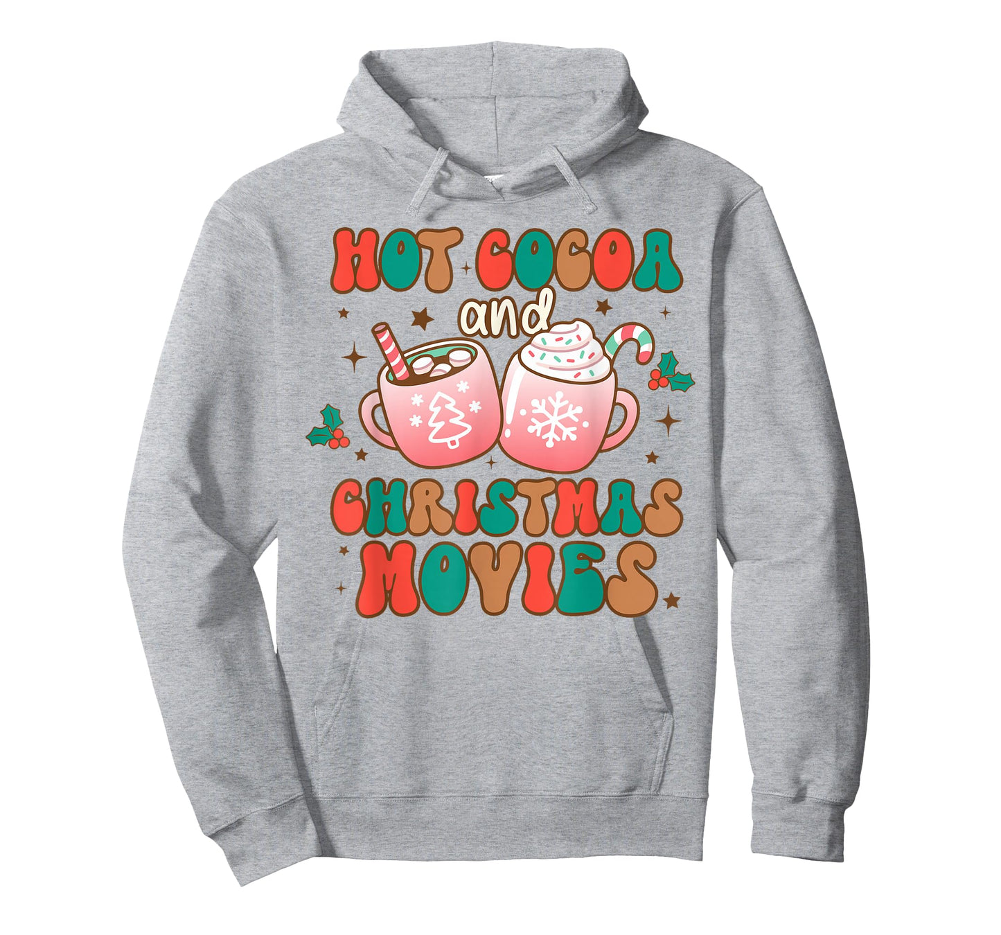 Hot Cocoa and Christmas Movies Xmas Matching Pj Pajama T-Shirt