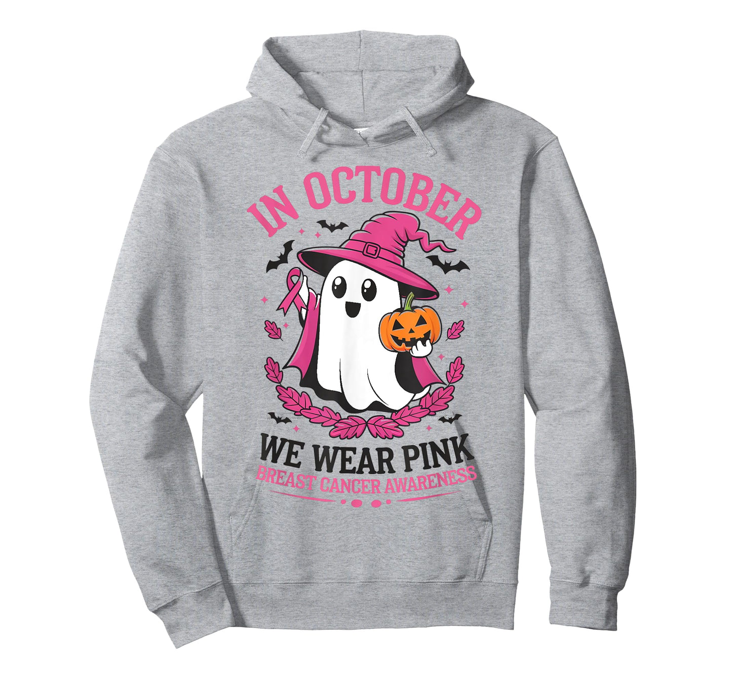In October We Wear Pink Breast Cancer Awareness Halloween T-Shirt