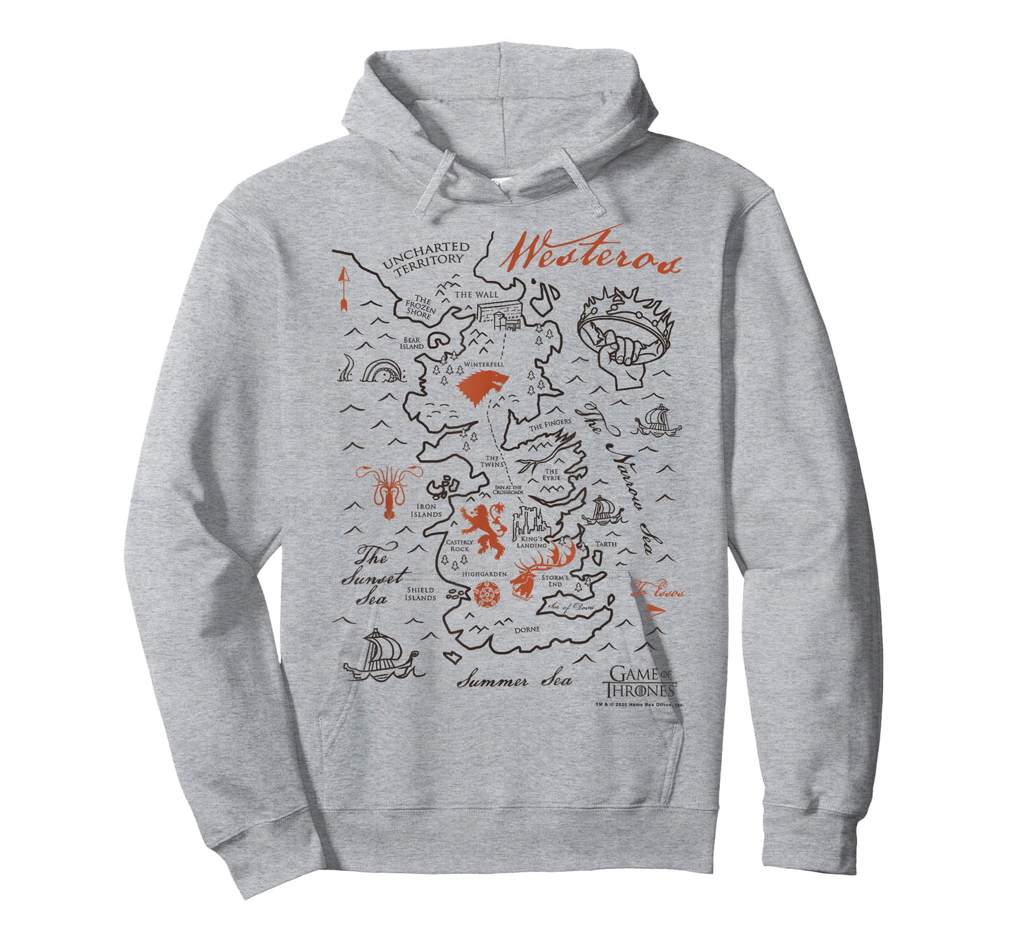 Game Of Thrones Map Of Westeros T-Shirt