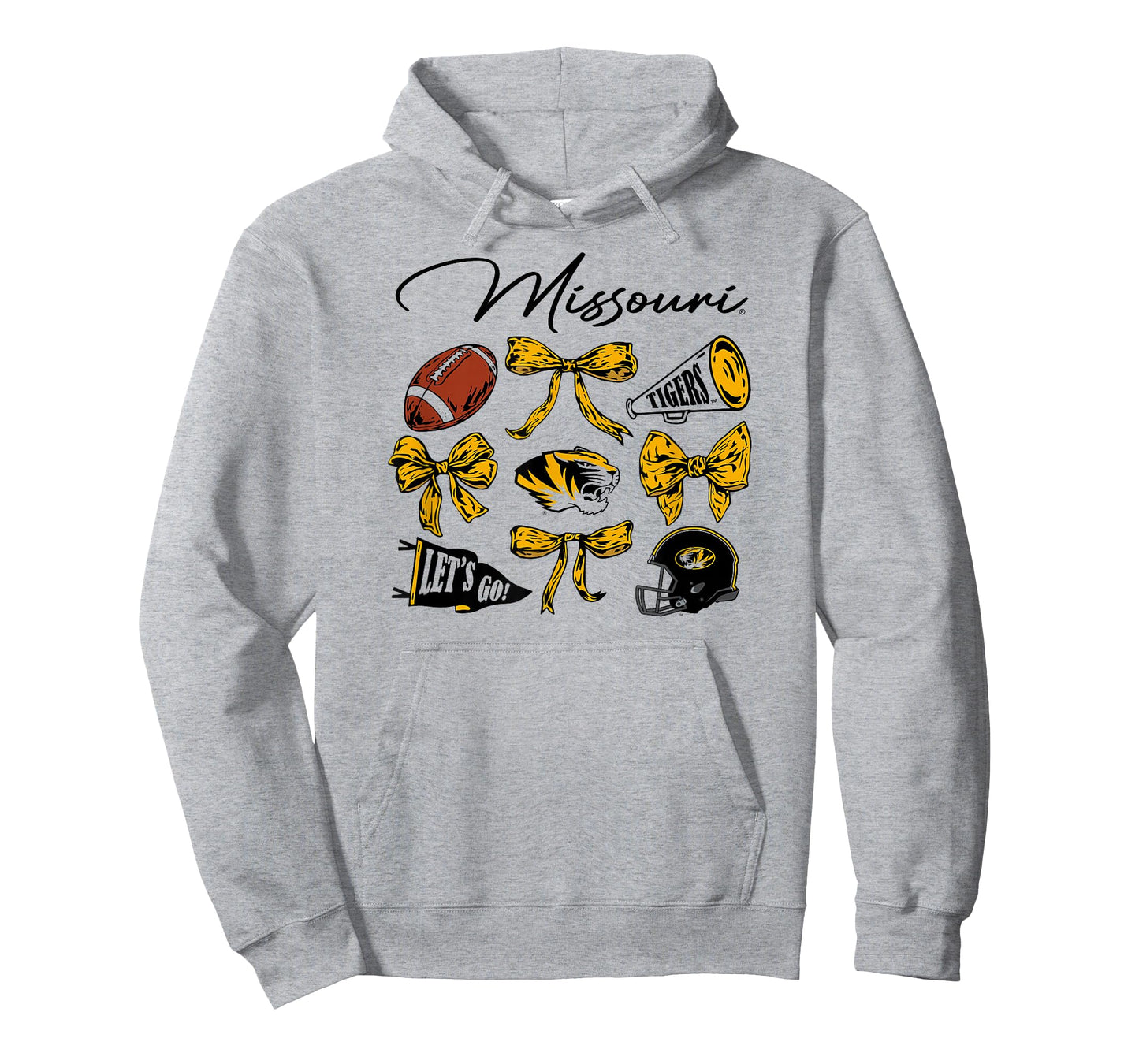 Missouri Tigers Football Bows White Officially Licensed T-Shirt