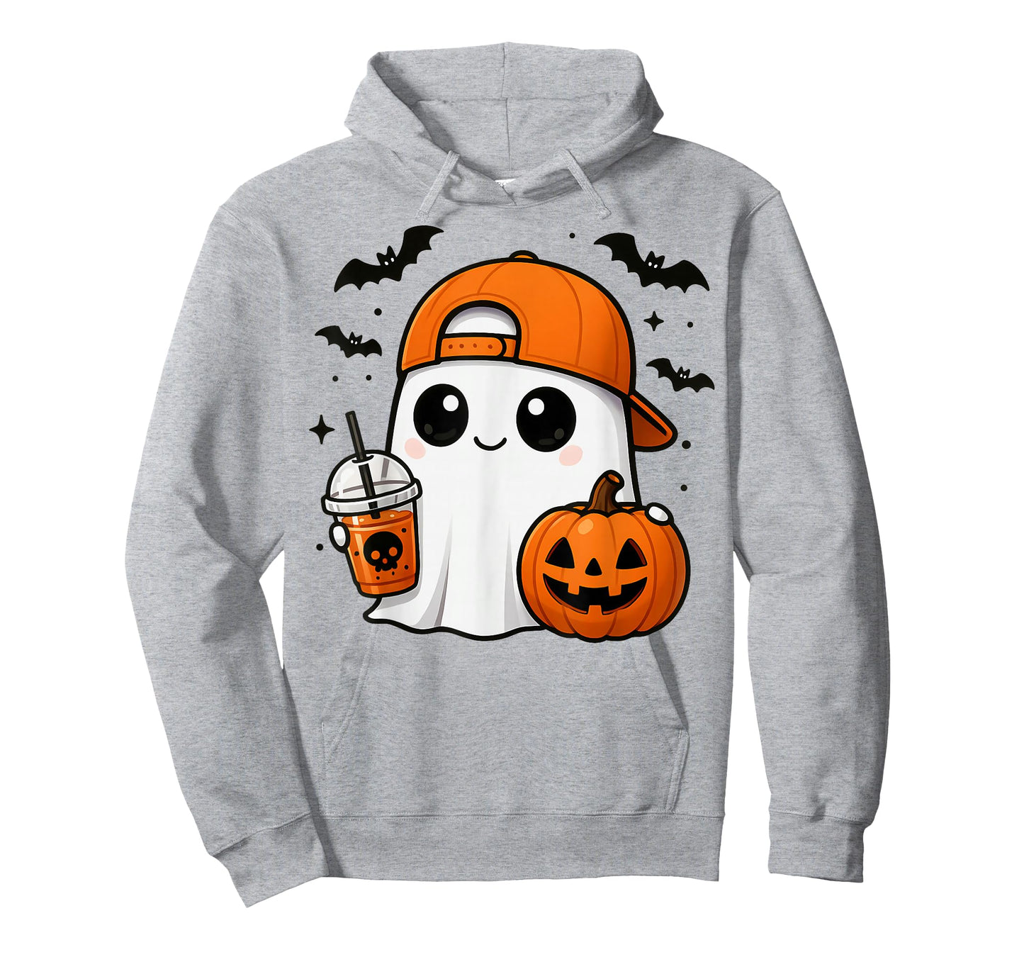 Halloween Cute Ghost Drink Pumpkin Men Women Boy Girl T-Shirt