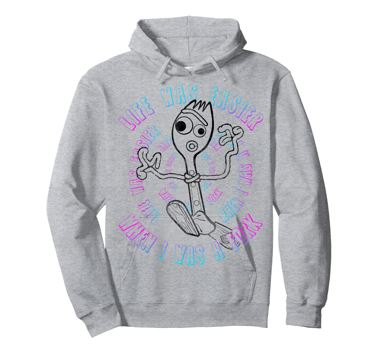 Disney Pixar Toy Story 4 Forky Life was Easier Poster T-Shirt