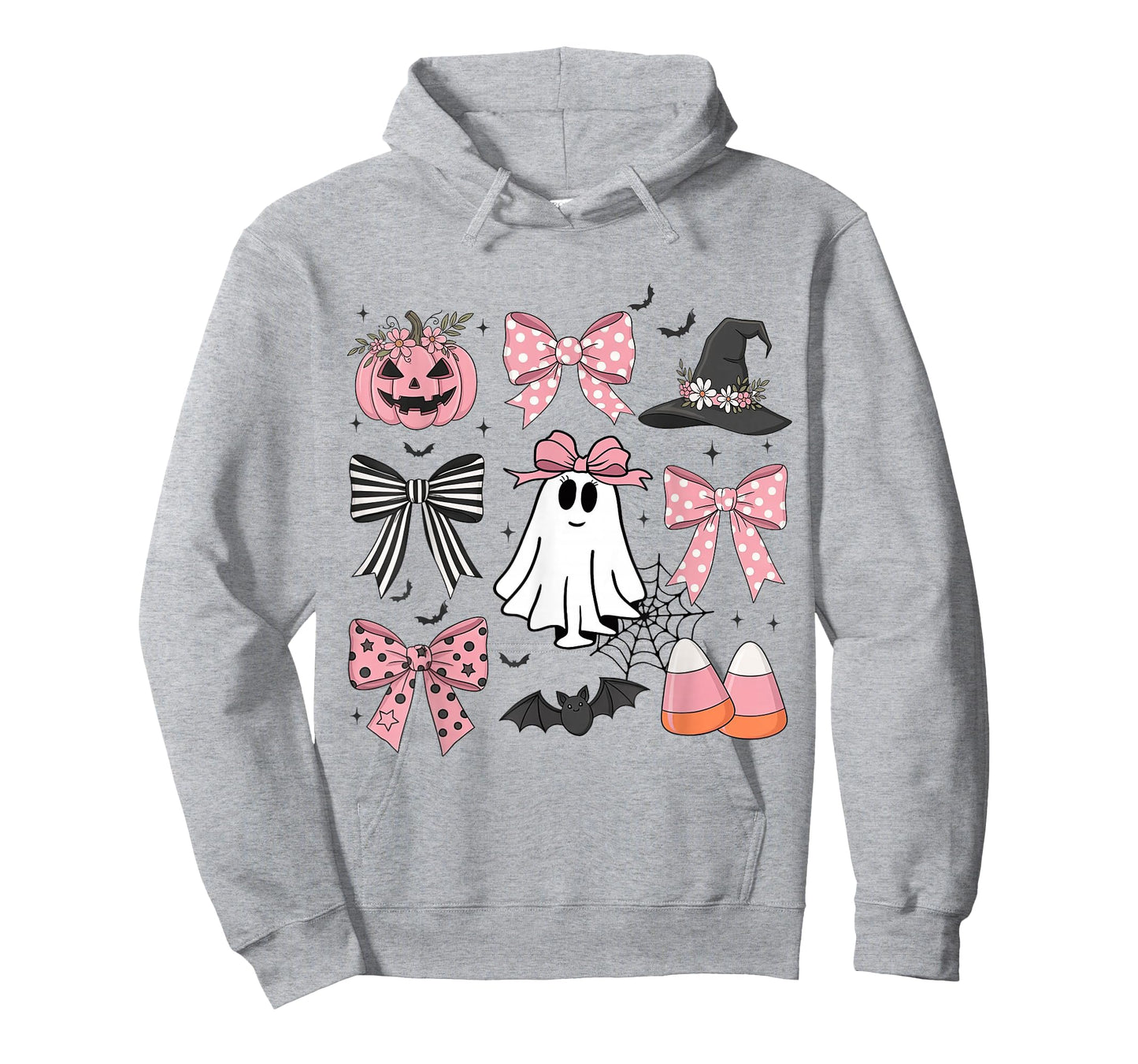 Girly Boo Ghost Halloween Coquette Bow Pumpkin Spooky Season T-Shirt