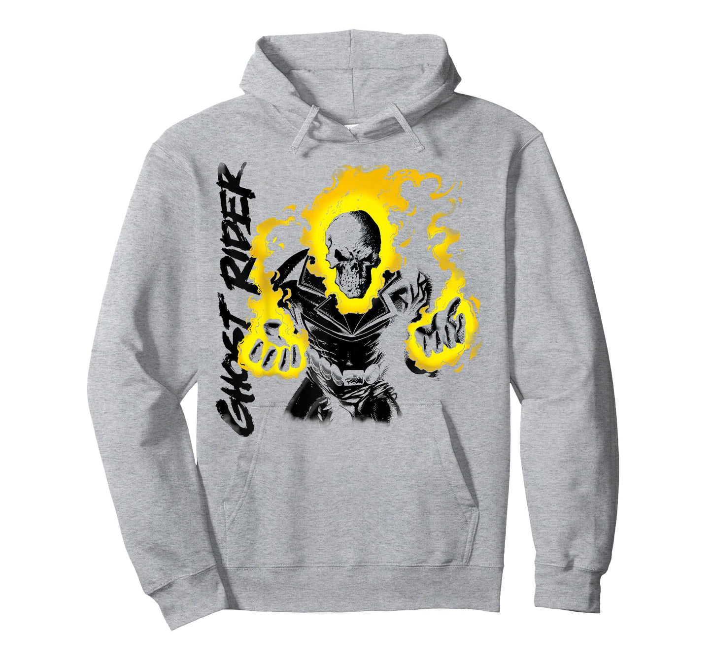 Marvel Ghost Rider Retro Skull Hands Aflame Graphic T-Shirt T-Shirt