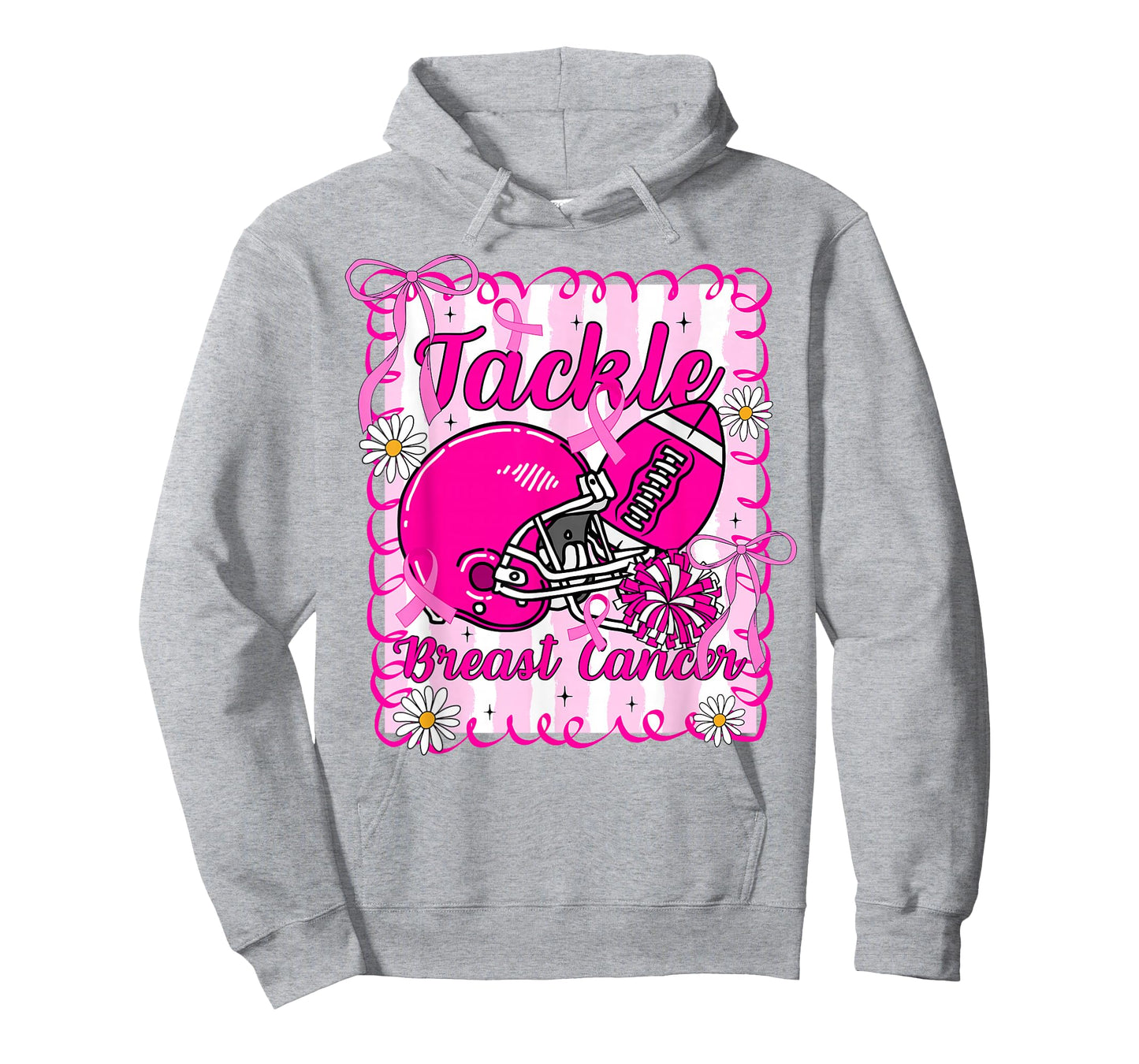 Tackle Breast Cancer Awareness American Football Cheer Women T-Shirt