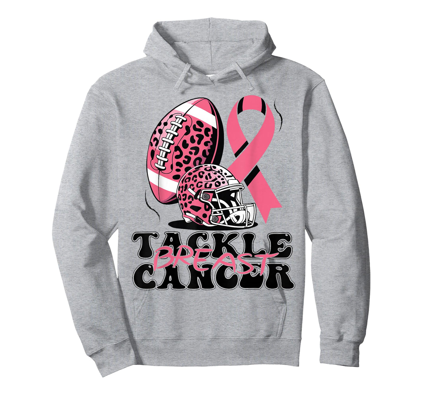 Tackle Breast Cancer Awareness American Football Leopard T-Shirt