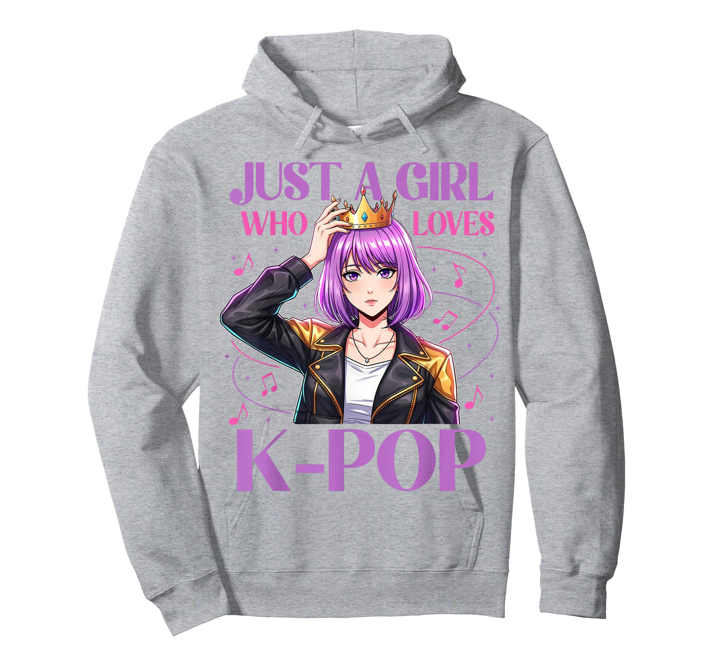 Just a Girl Who Loves K-Pop Cute Anime for Girls Teens T-Shirt