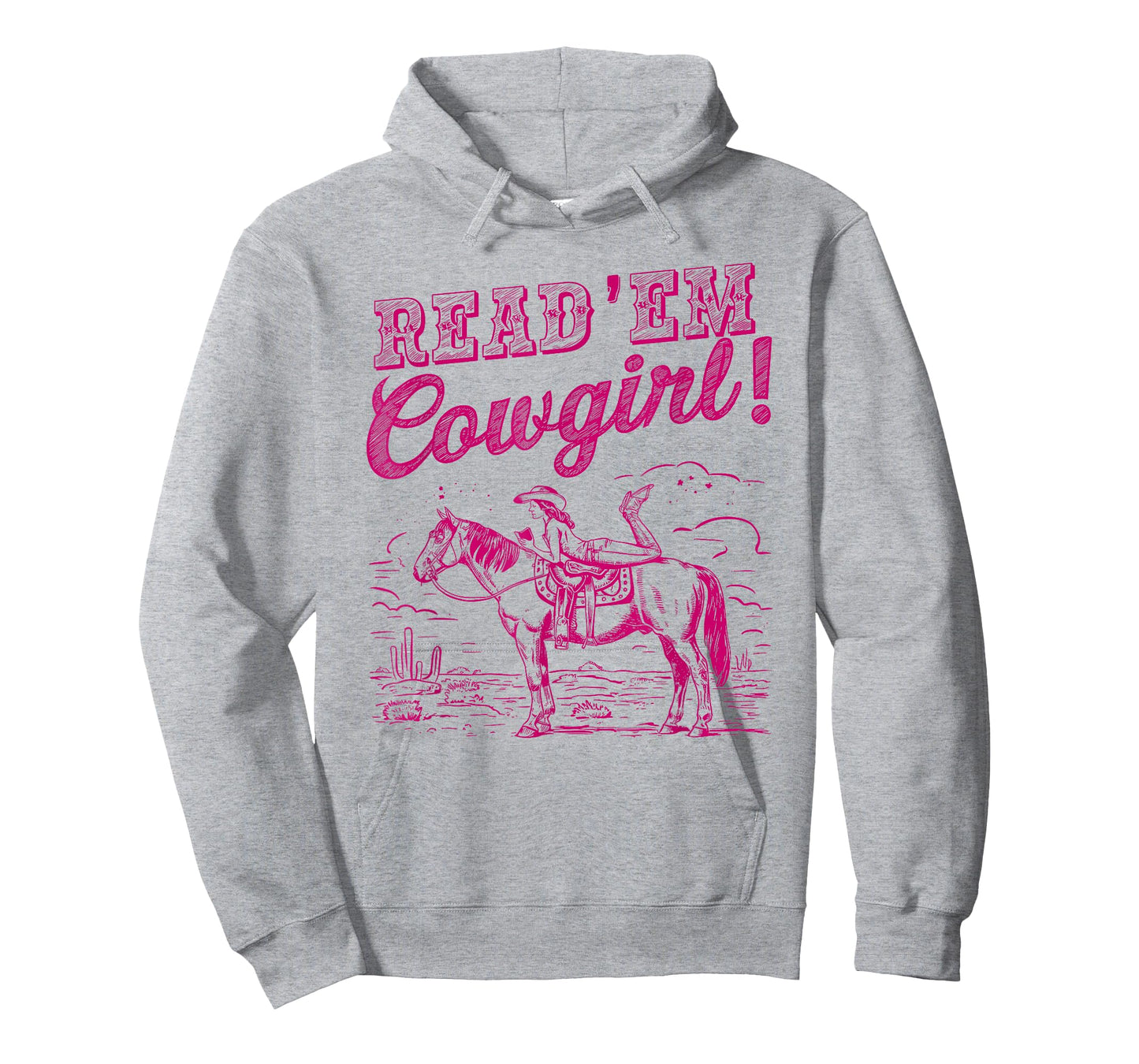 Literary Librarian Cowboy Romance Reader Howdy NS Read 'em Cowgirl Cute Western Cowgirl Texas Bookish Bookworm T-Shirt, Small, Pink