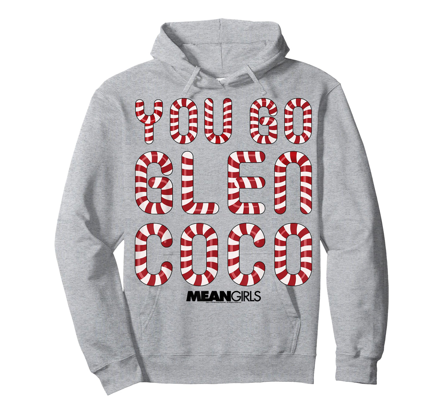 Mean Girls You Go Glen Coco Candy Cane Text T-Shirt