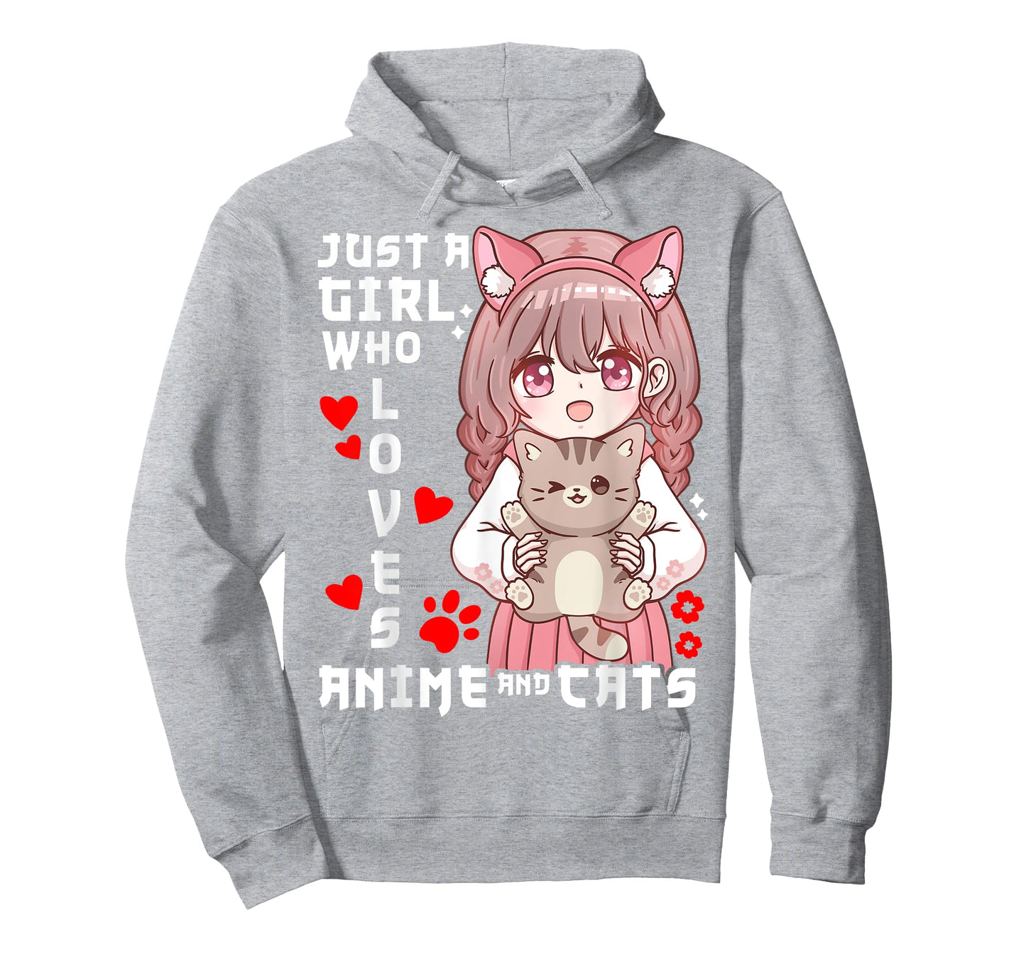 Anime Cat Girl Just a Girl Who Loves Anime and Cats T-Shirt