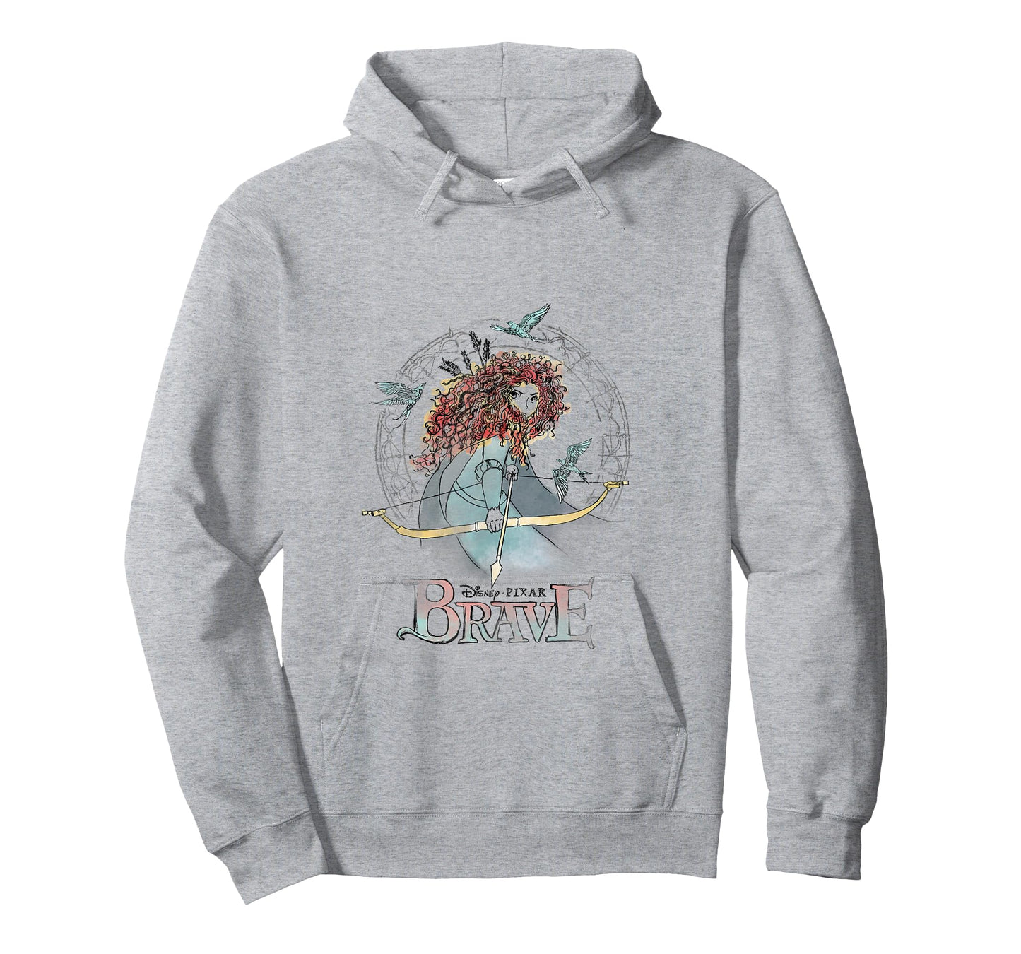 Disney Brave Merida Water Color Sketch Graphic T-Shirt T-Shirt