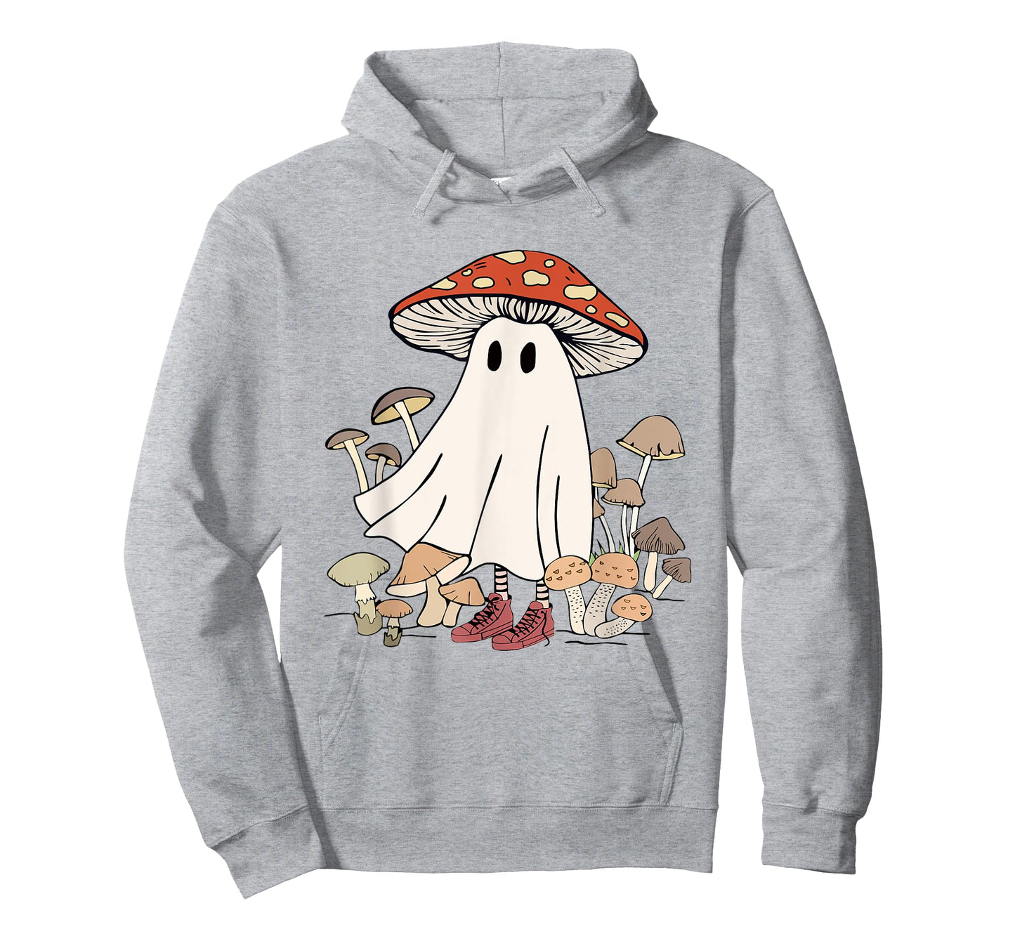 Mushroom Ghost Spooky Season Creepy Mushroom Boo Halloween T-Shirt