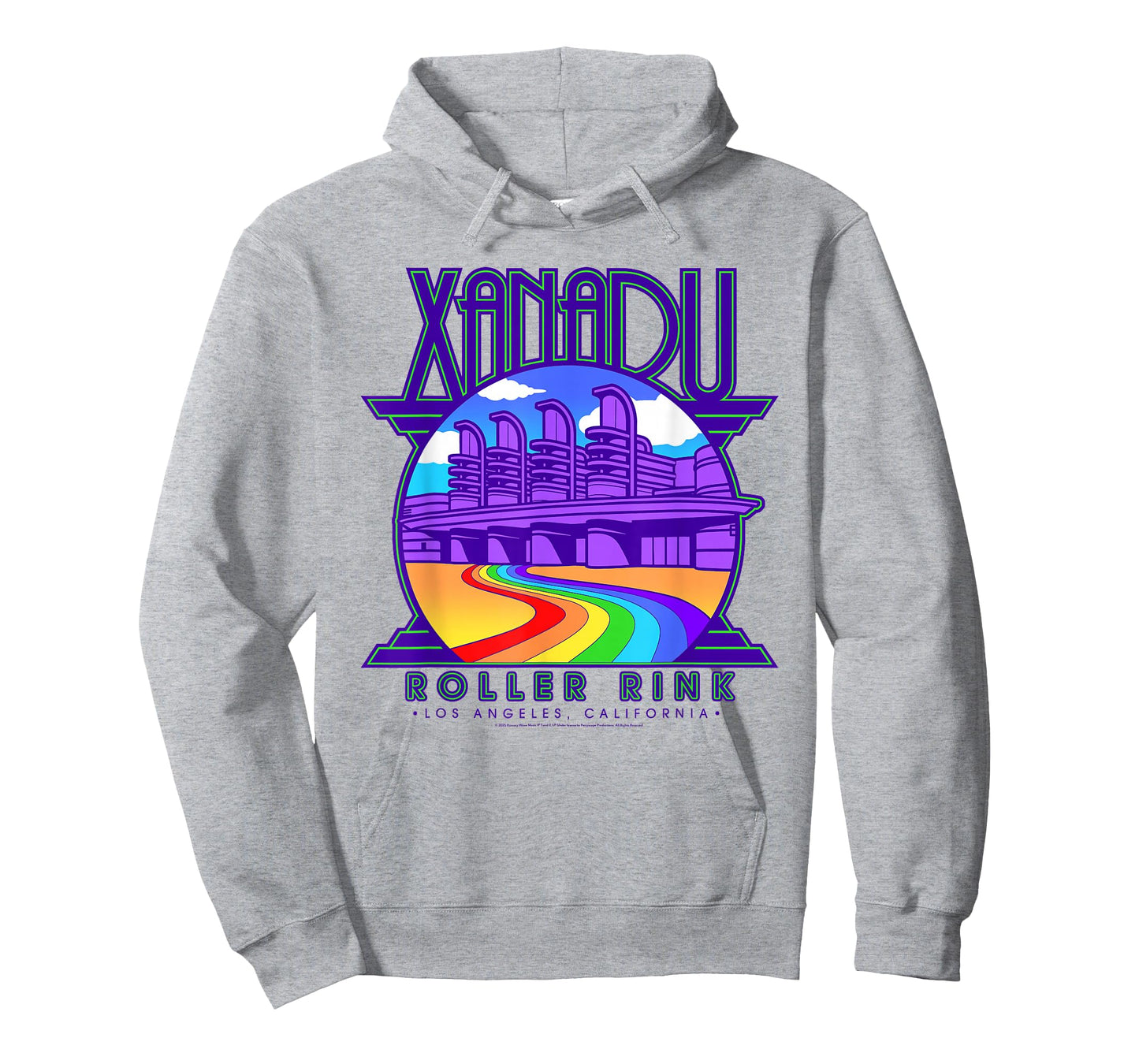 Olivia Newton-John Xanadu Roller Rink Color Rainbow Logo T-Shirt