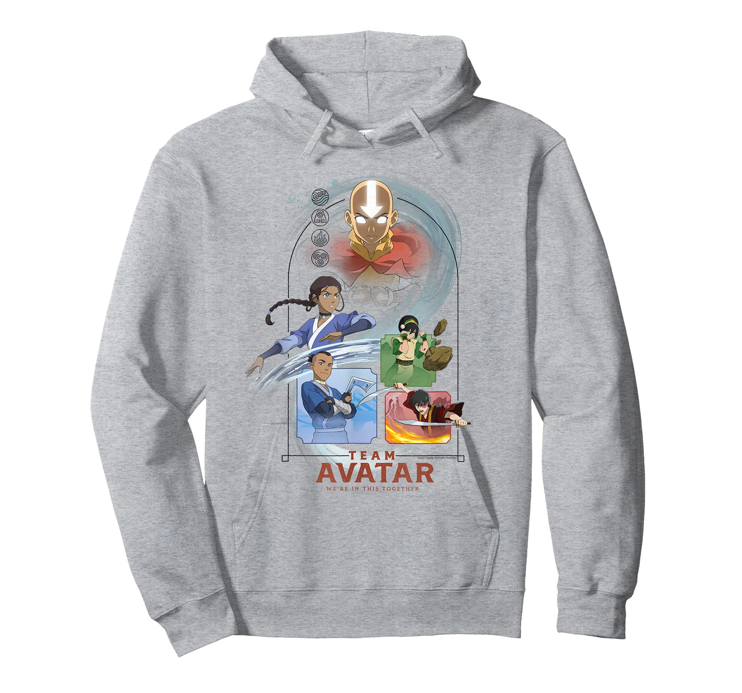 Avatar: The Last Airbender Team Avatar Elemental Arch Show T-Shirt