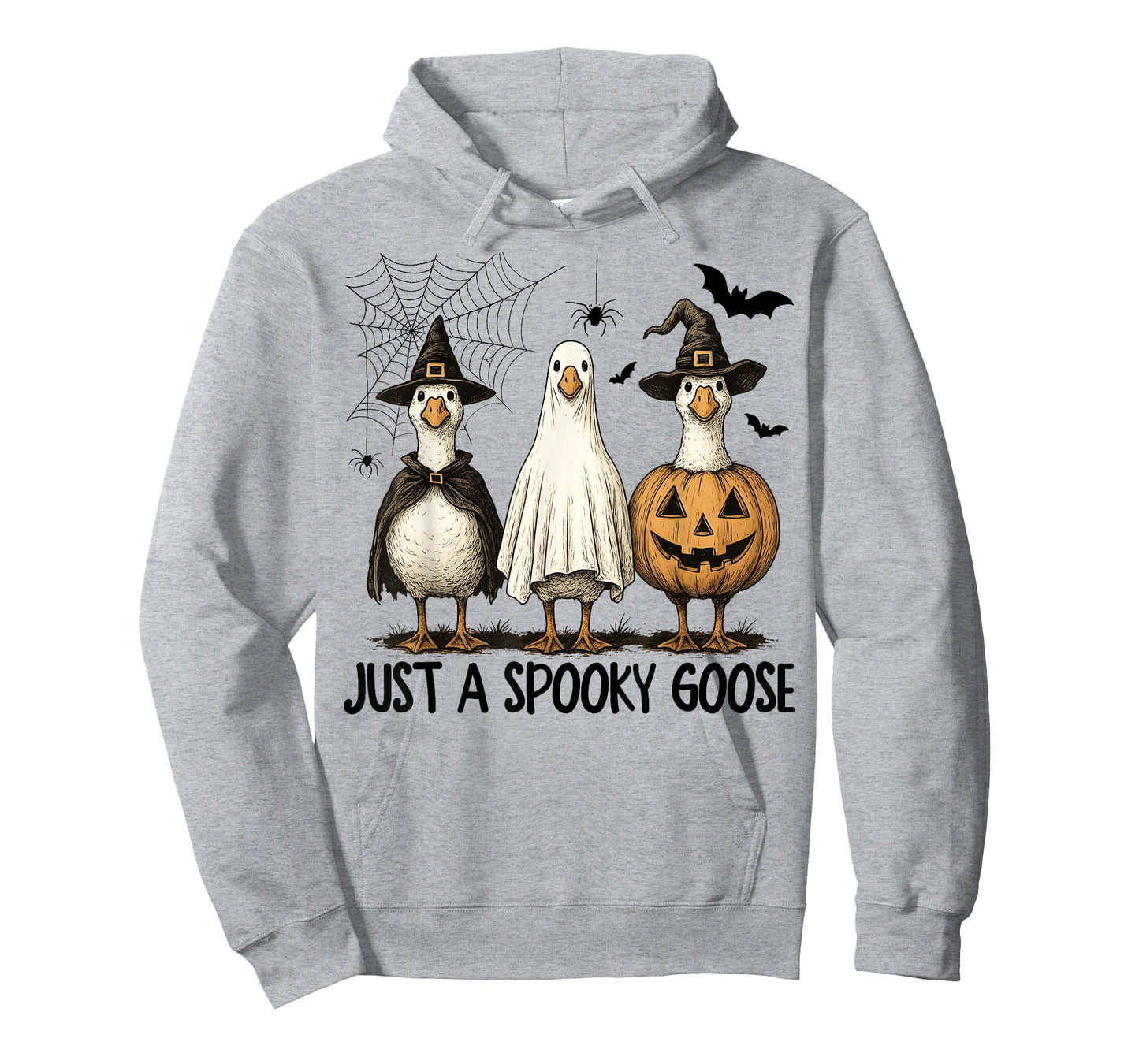 Spooky Goose Halloween Ghost Witch Pumpkin Costume Party T-Shirt