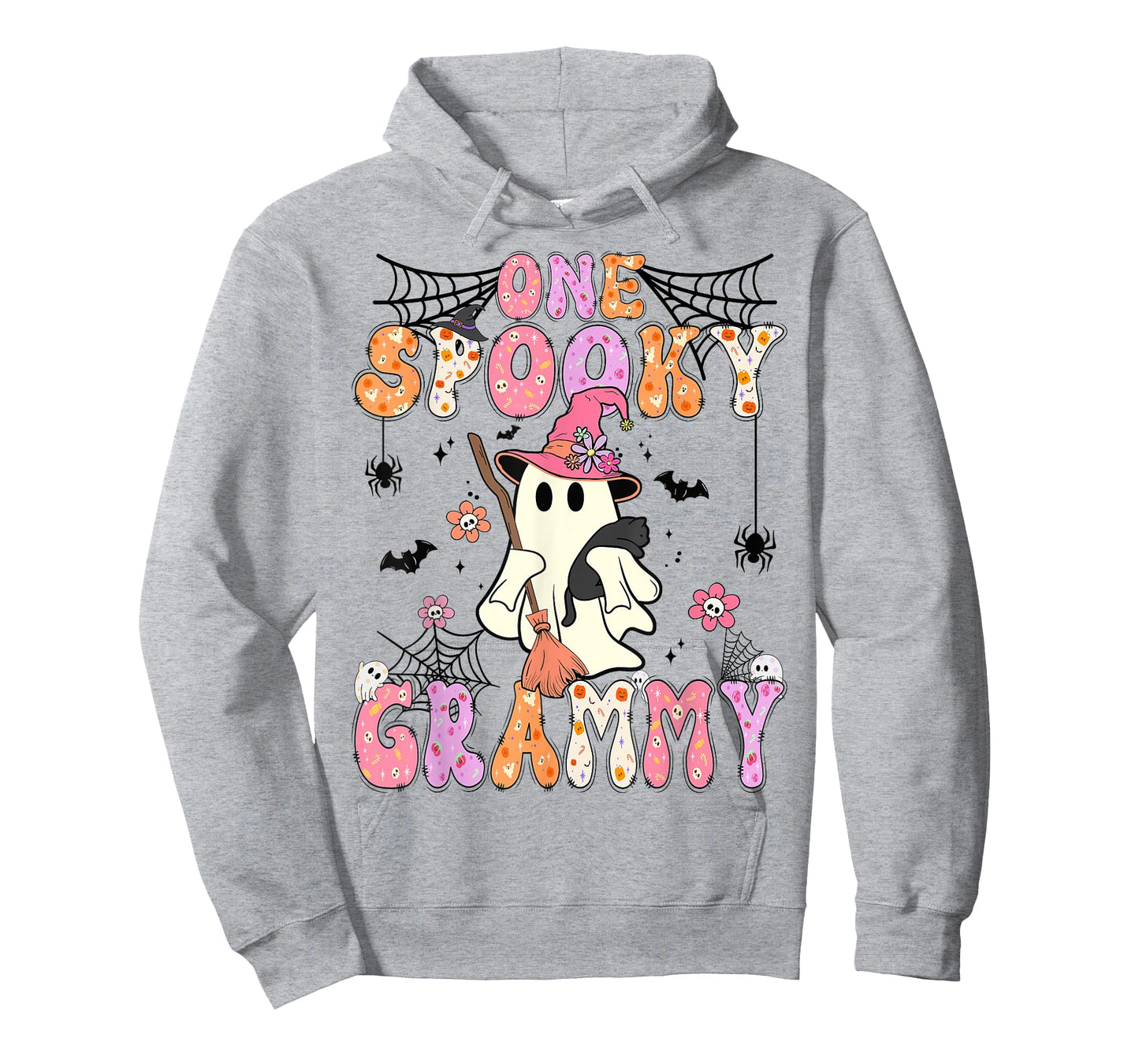 Groovy One Spooky Grammy Retro Halloween Cute Ghost T-Shirt