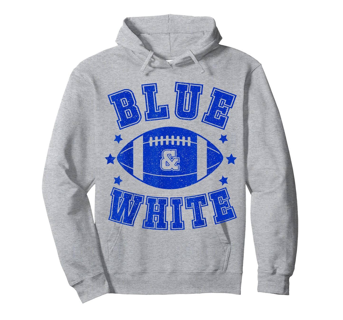 On Gameday Football We Wear Blue And White School Spirit T-Shirt