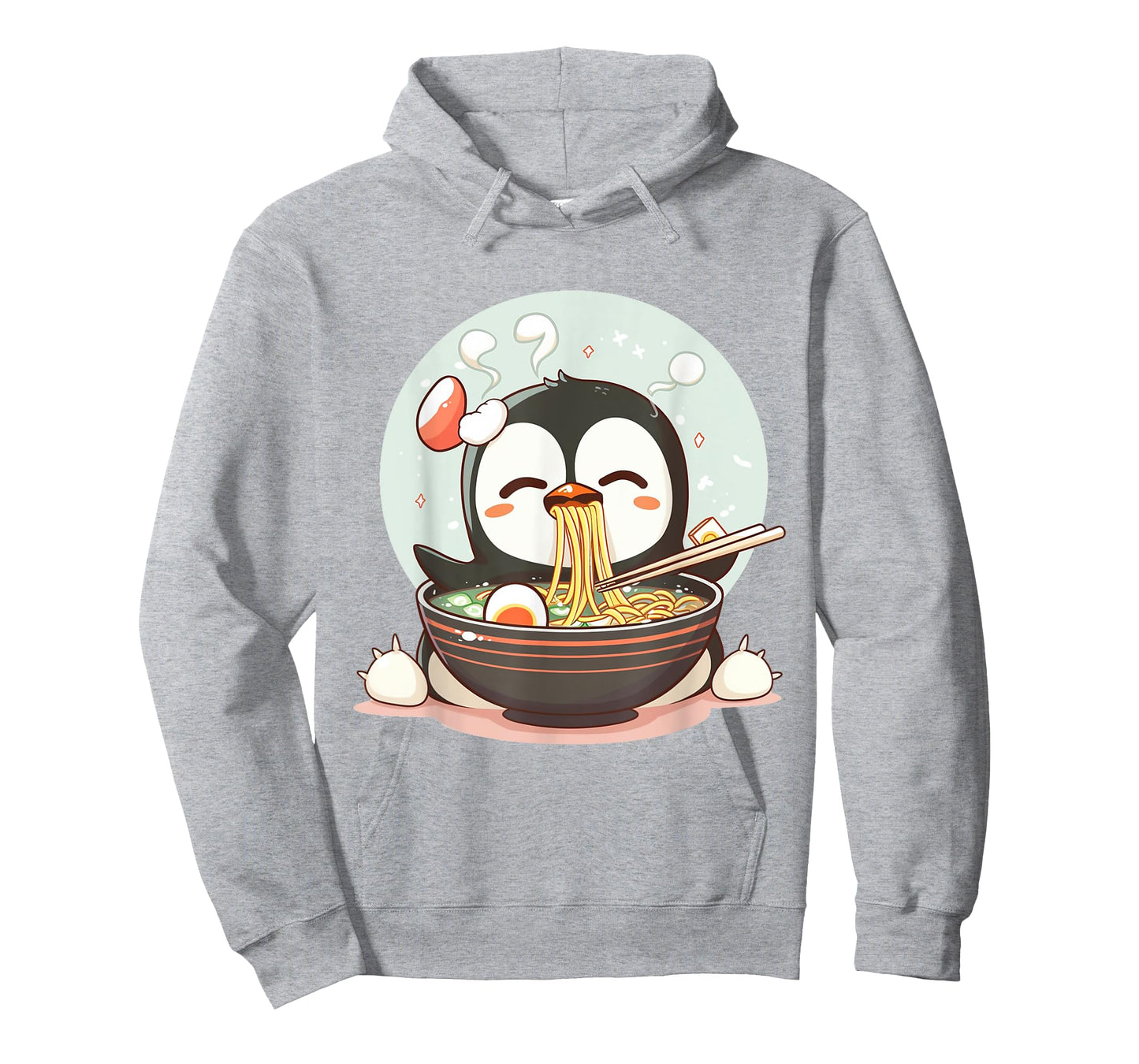 Penguin Ramen Anime Kawaii Eating Girls Teens Gifs T-Shirt