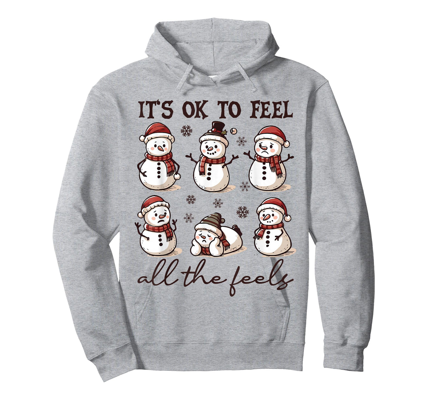 It's Ok to Feel All The Feels Mental Health Christmas T-Shirt