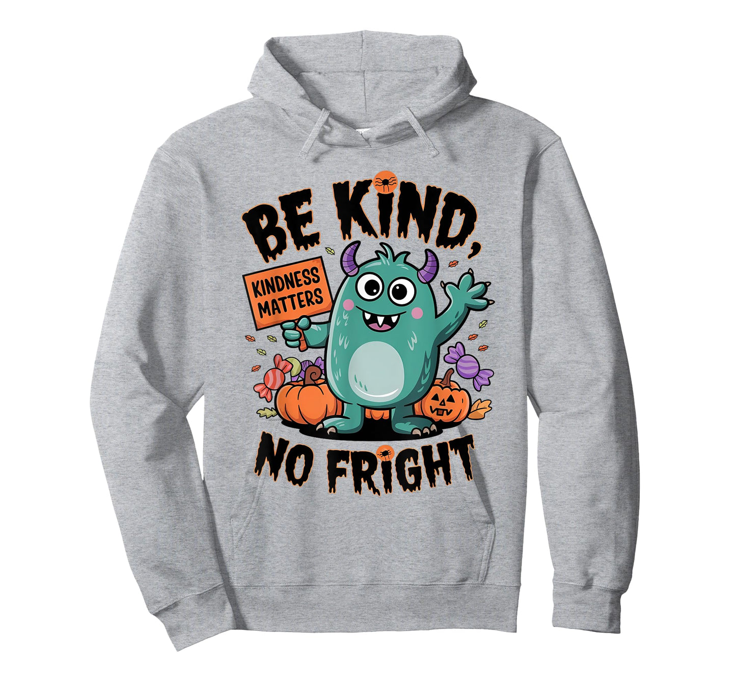 Monsters Halloween Orange Unity Day Kindness Matters Be Kind T-Shirt