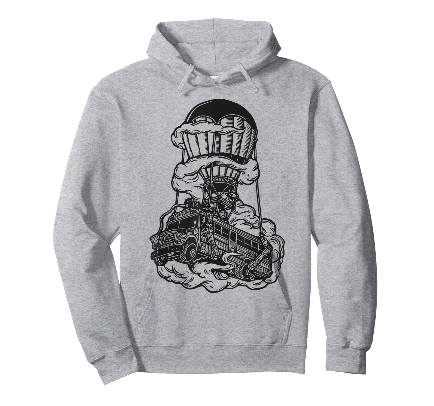 Fortnite Battle Bus Flying Line Art T-Shirt