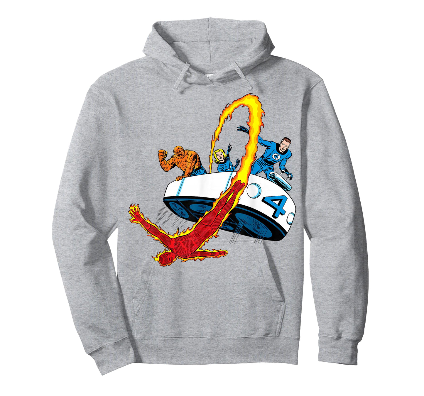 Marvel Fantastic Four Retro Fantasticar Team T-Shirt Small