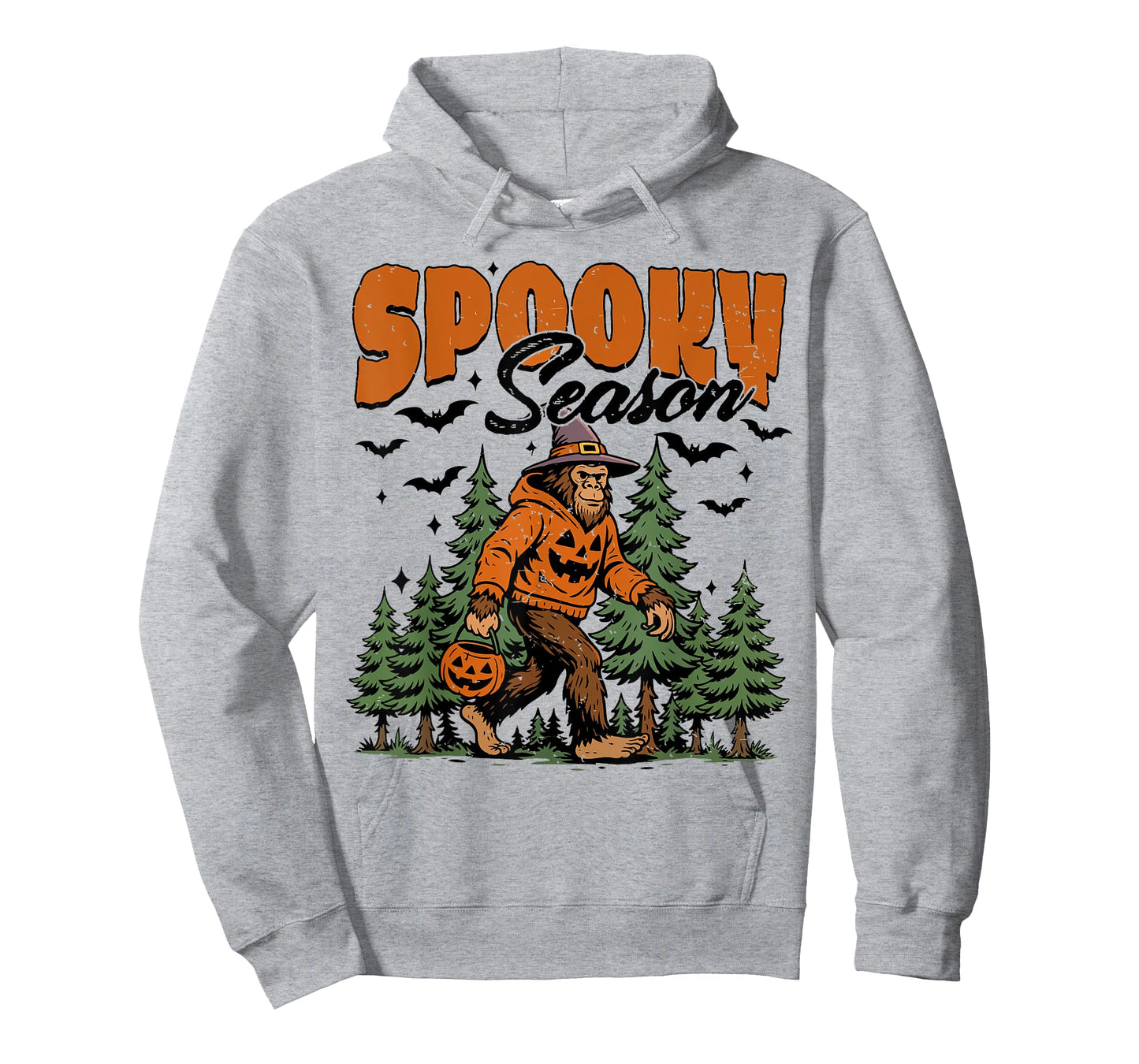 Spooky Season with Bigfoot Funny Sasquatch Halloween Autumn T-Shirt