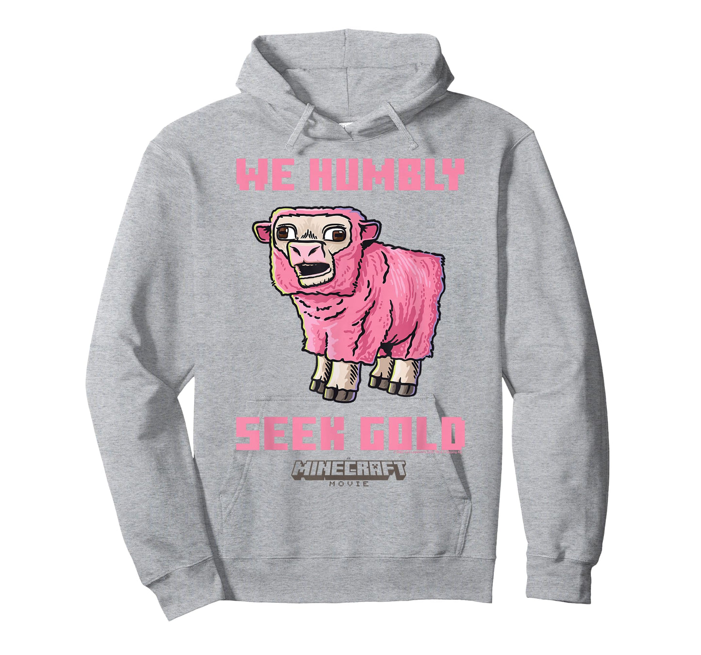 A Minecraft Movie We Humbly Seek Gold Pink Sheep T-Shirt