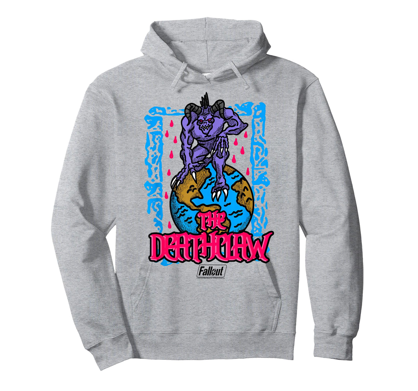 Fallout Video Game The Deathclaw Globe Illustration T-Shirt