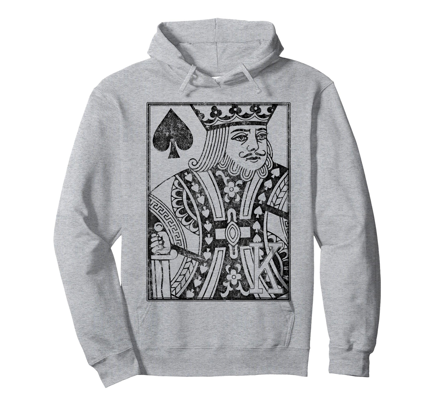 King of Spades Vintage Look Distressed Playing Card T-Shirt