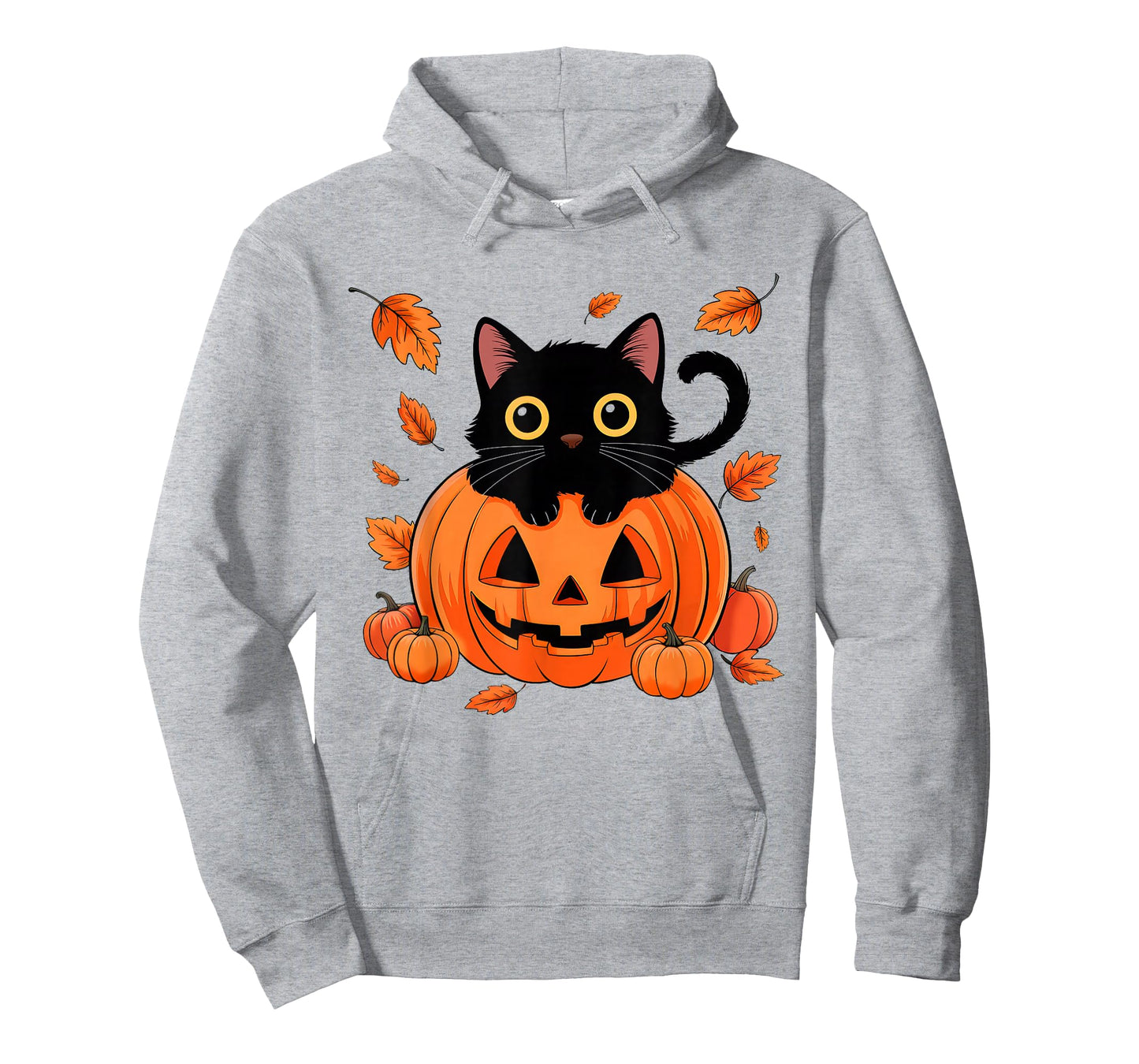 Cute Black Cat Pumpkin Season Fall Autumn Halloween Costume T-Shirt